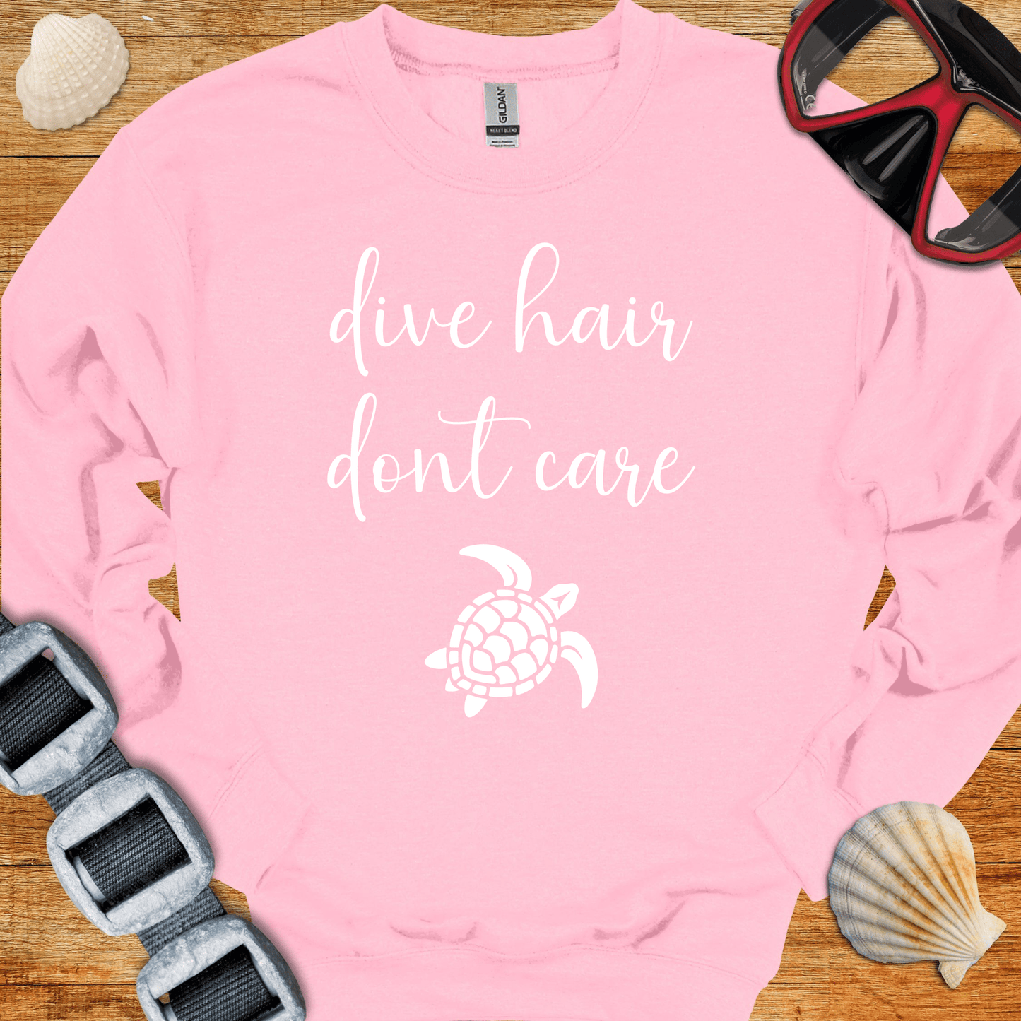 crewneck Light Pink / S Dive Hair Dont Care Crewneck