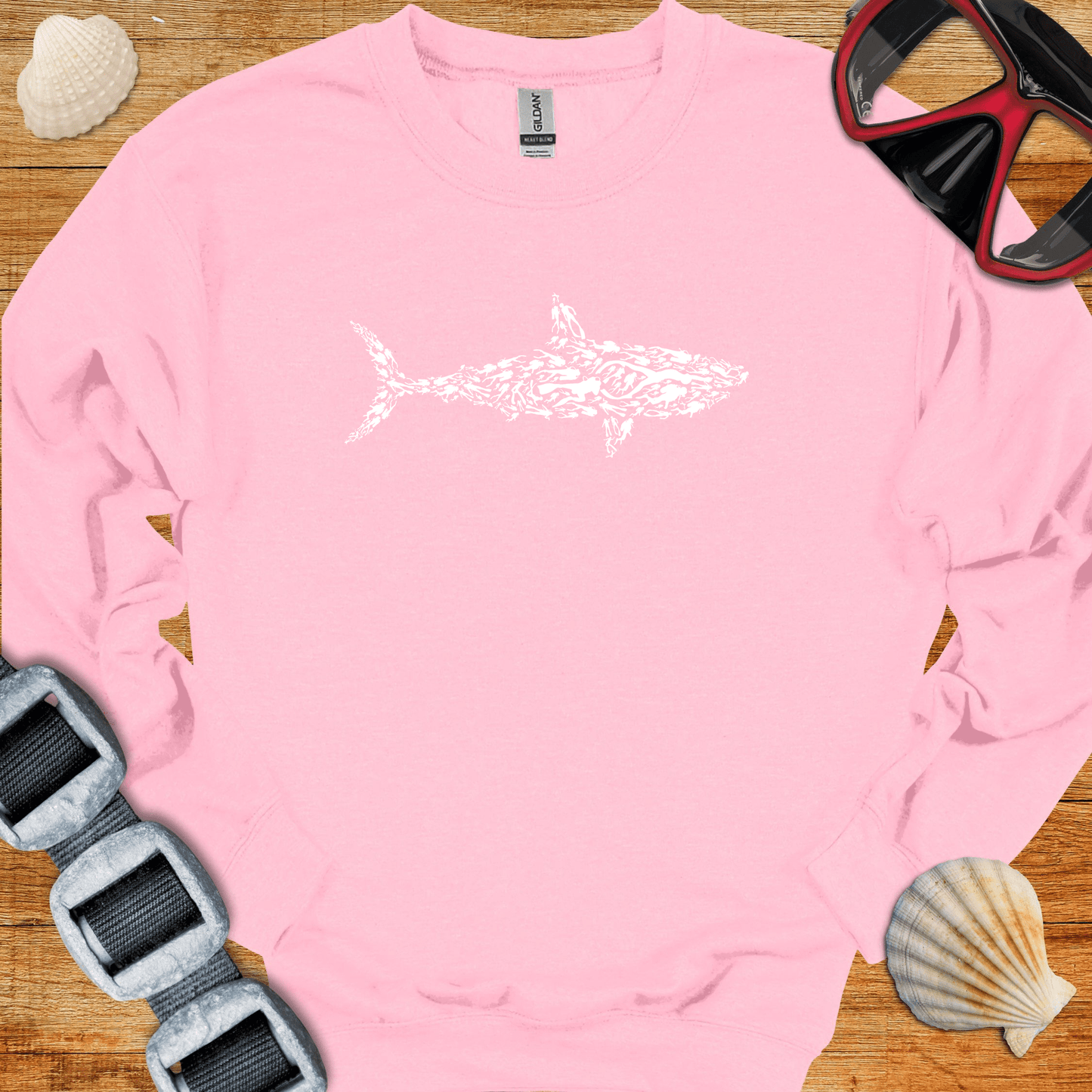 crewneck Light Pink / S Diver Shark Crewneck