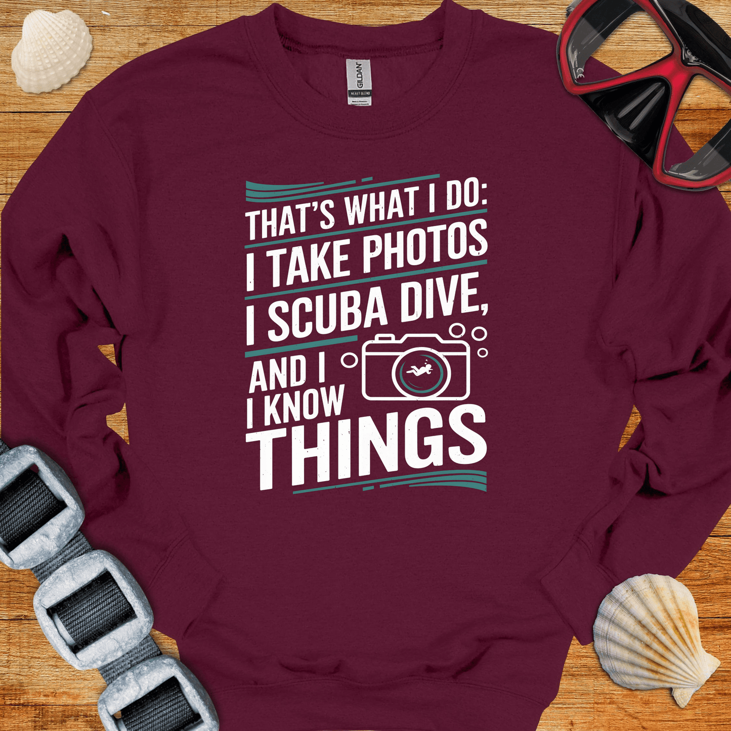 crewneck Maroon / S Do Photos & Scuba Crewneck