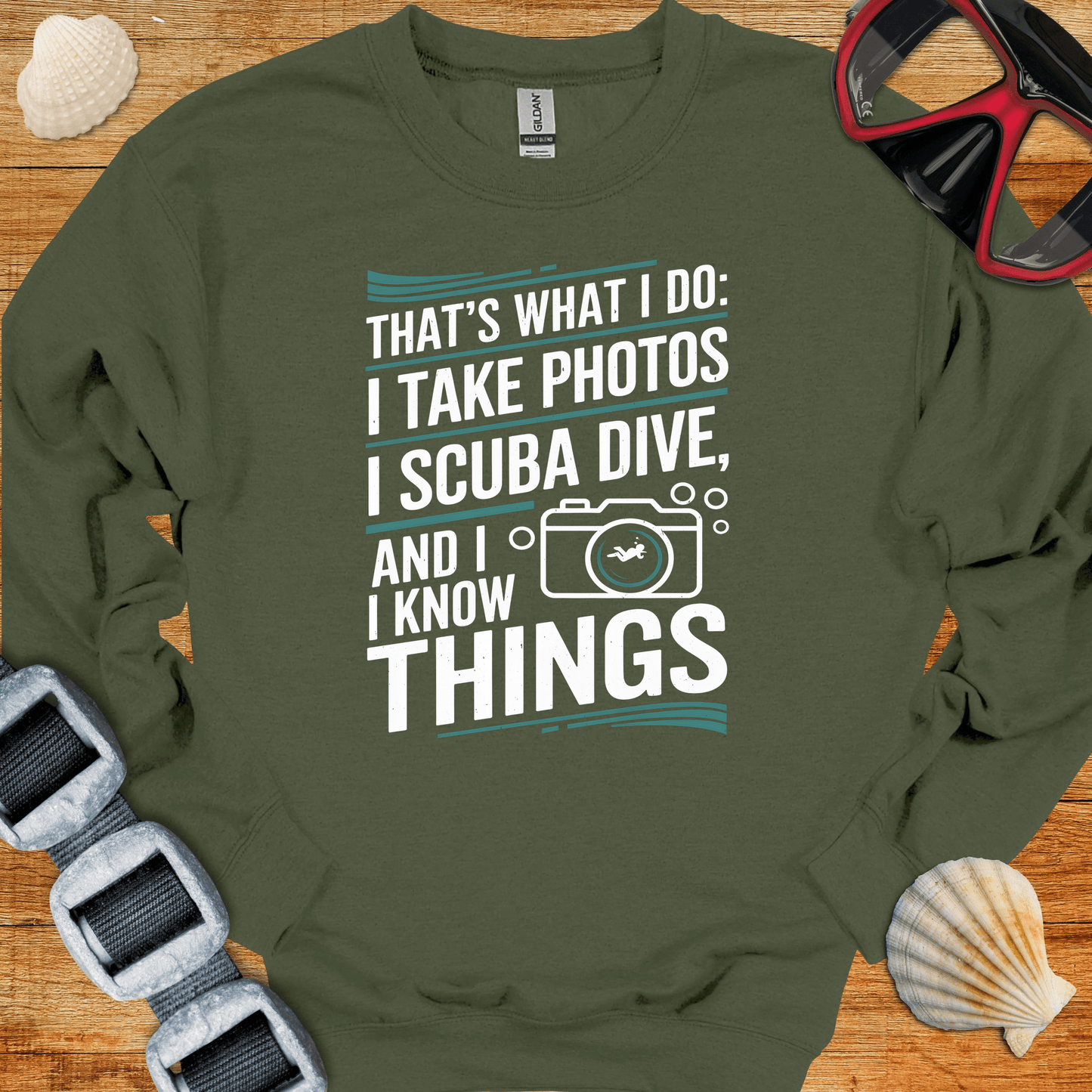 crewneck Military Green / S Do Photos & Scuba Crewneck