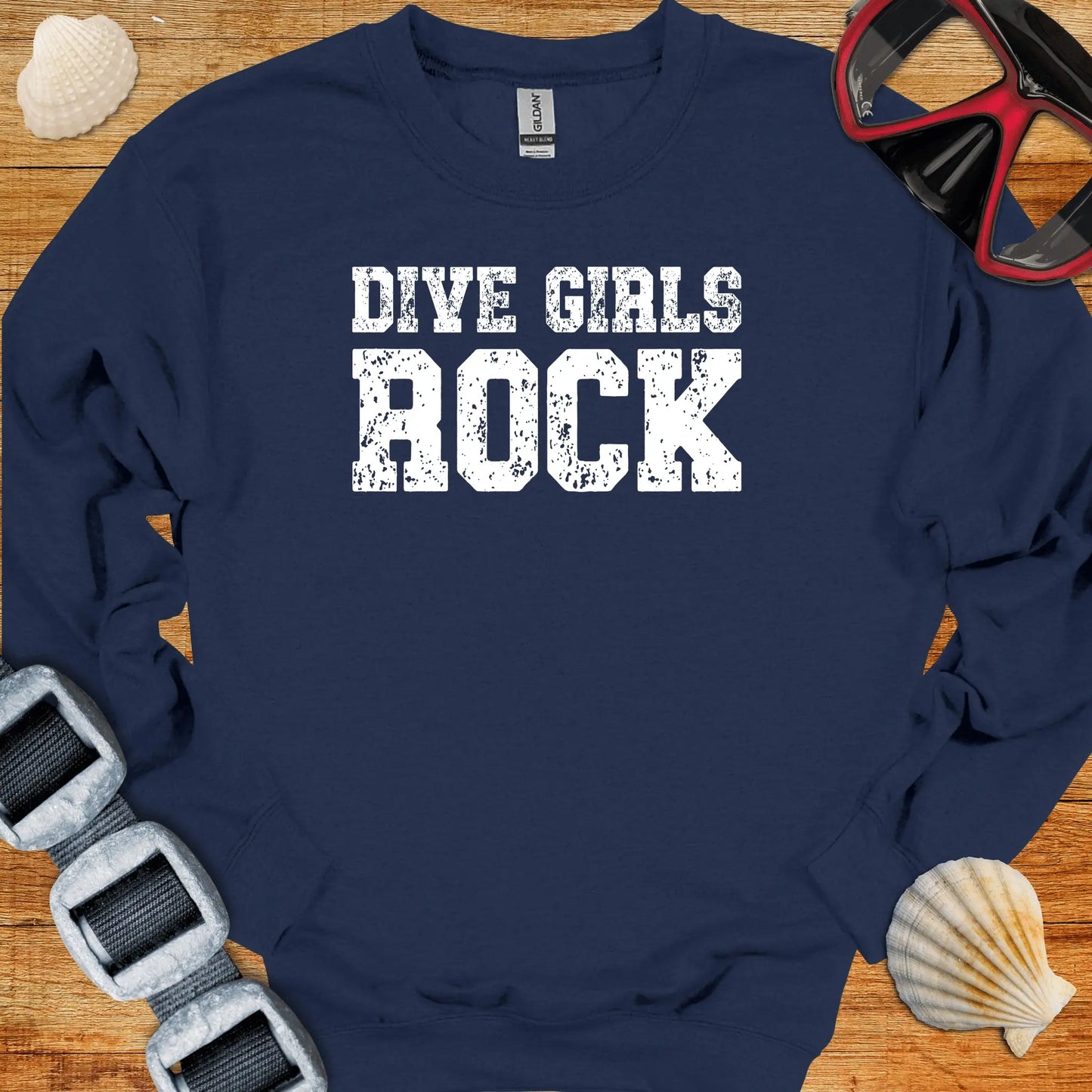 crewneck Navy / S Dive Girls Rock Crewneck