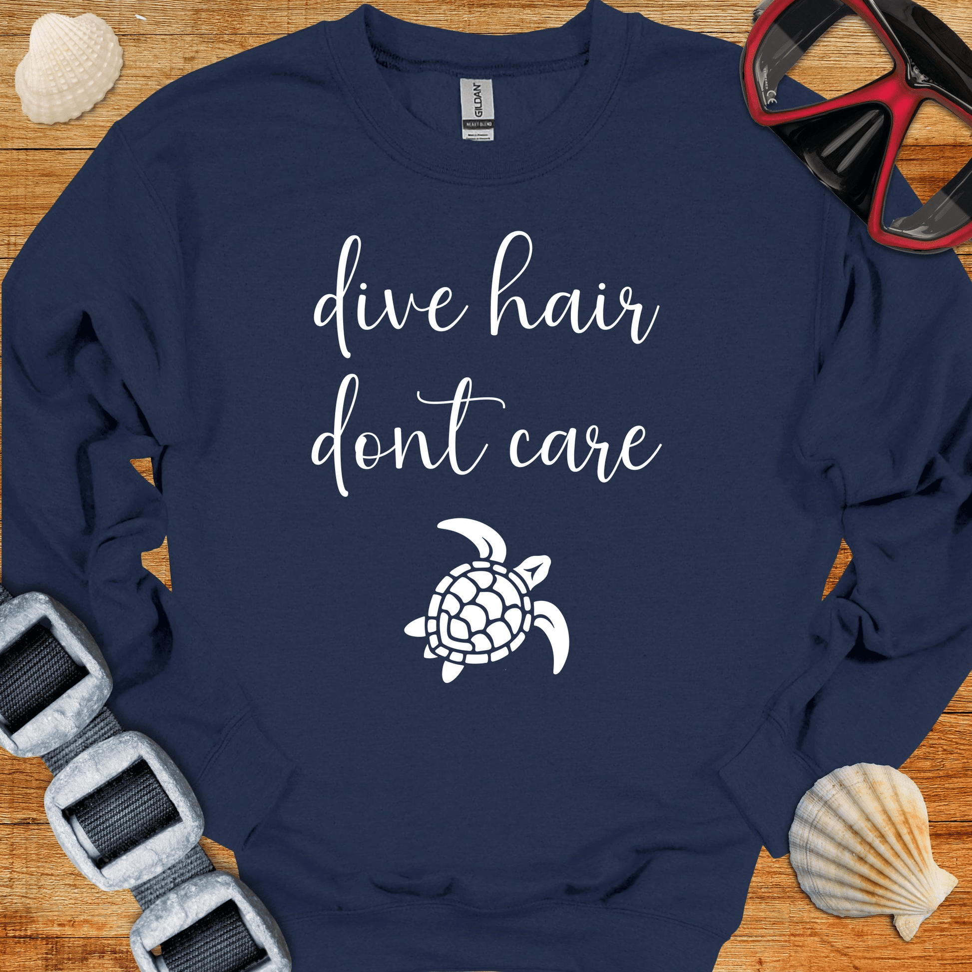 crewneck Navy / S Dive Hair Dont Care Crewneck