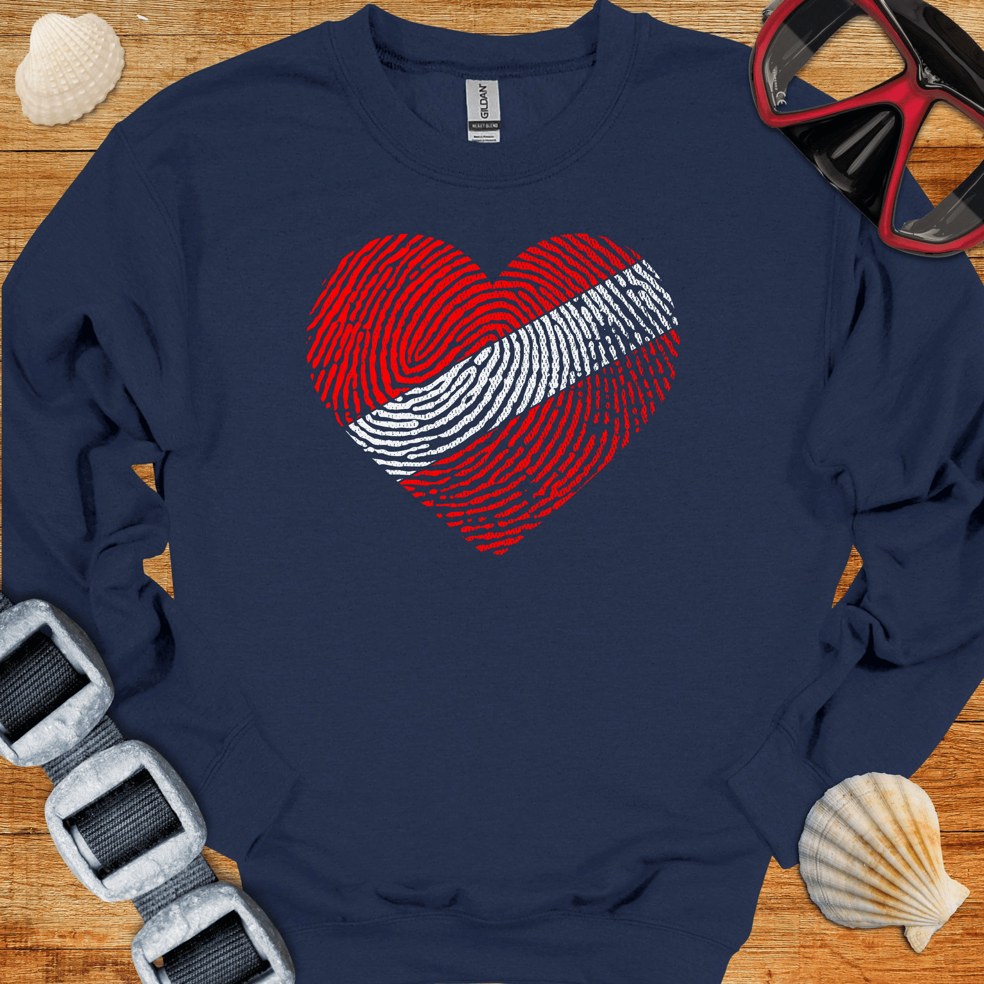 crewneck Navy / S Diver Heart Crewneck