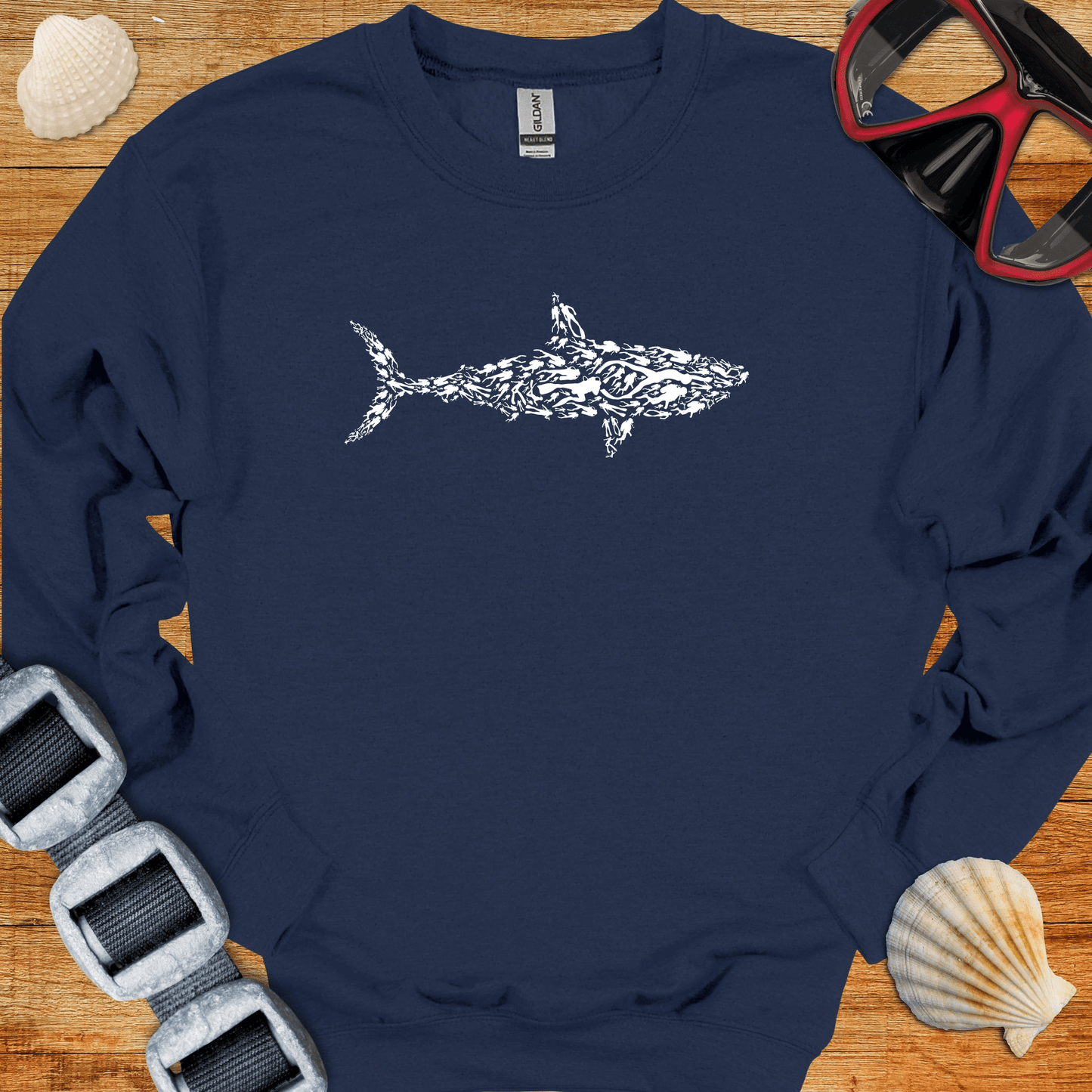 crewneck Navy / S Diver Shark Crewneck