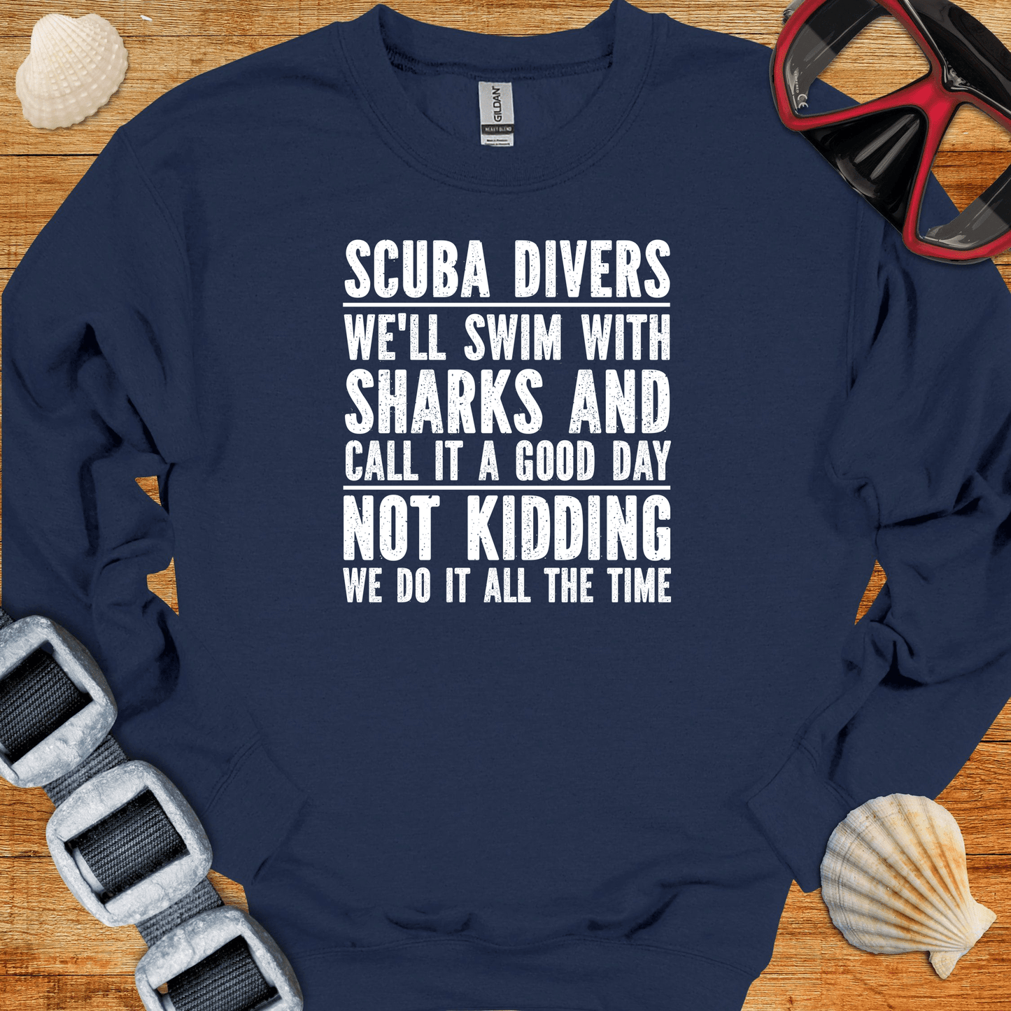crewneck Navy / S Swim With Sharks Crewneck