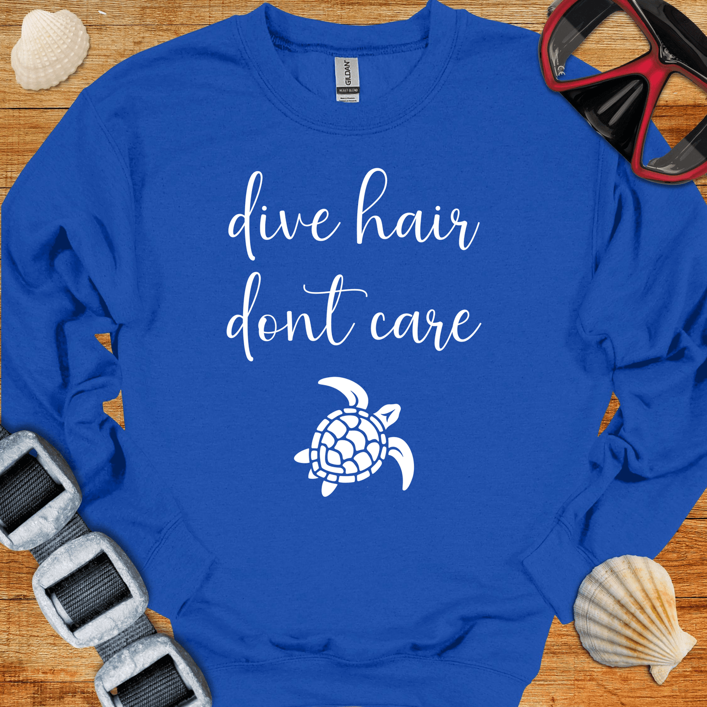 crewneck Royal / S Dive Hair Dont Care Crewneck