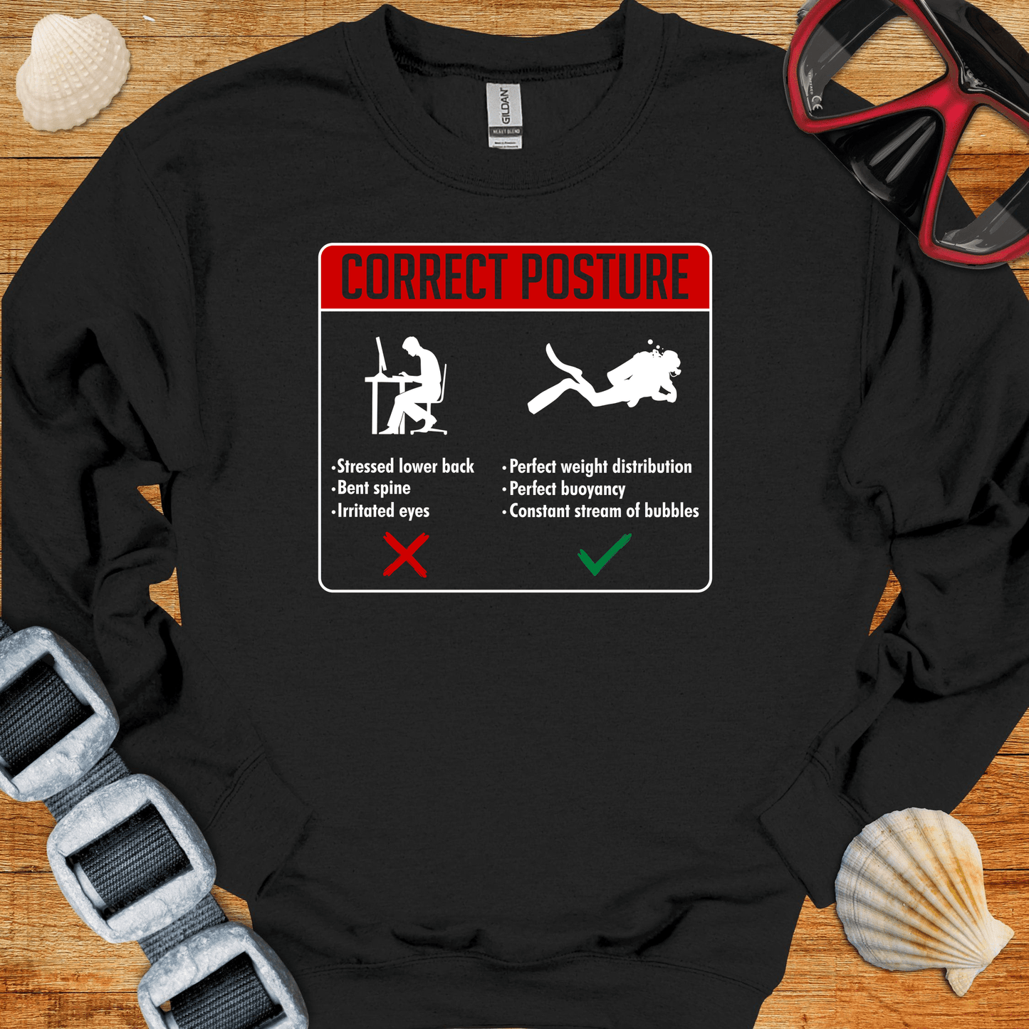 crewneck S / Black Correct Posture Crewneck