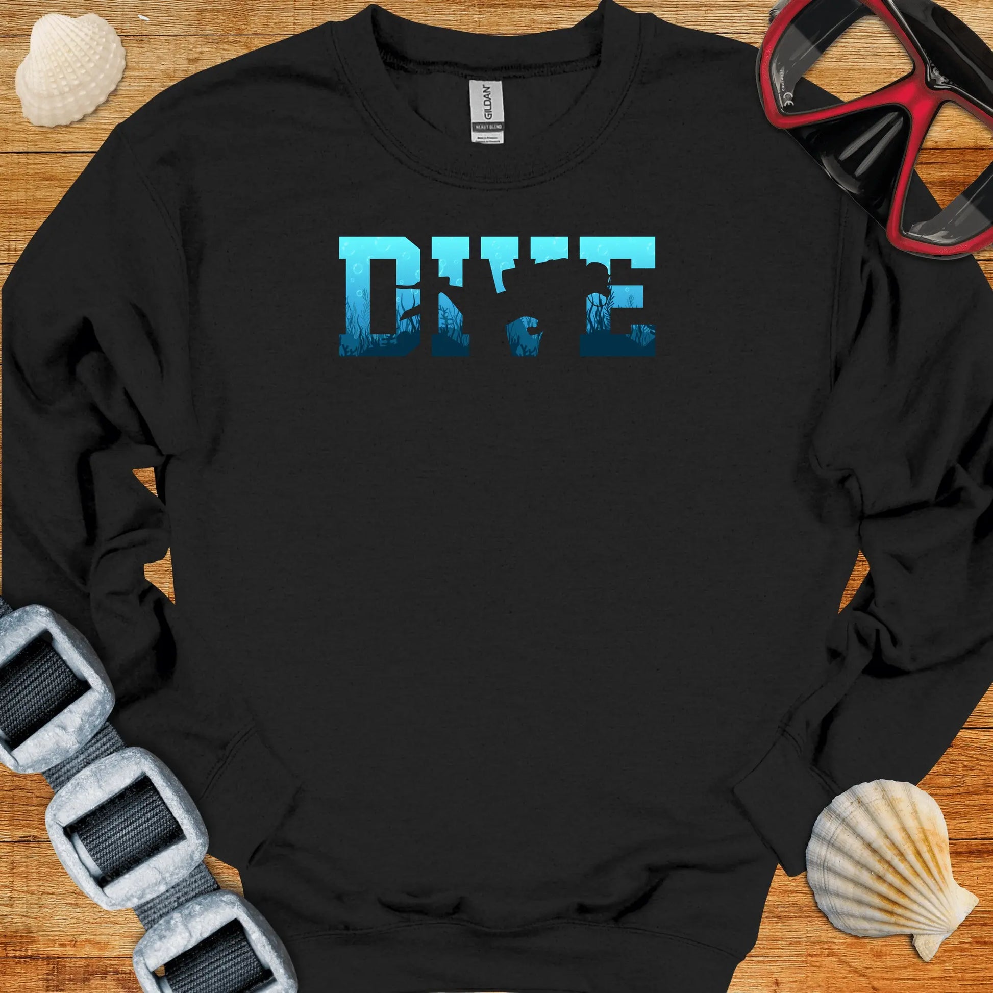 crewneck S / Black Dive Into The Blue Crewneck