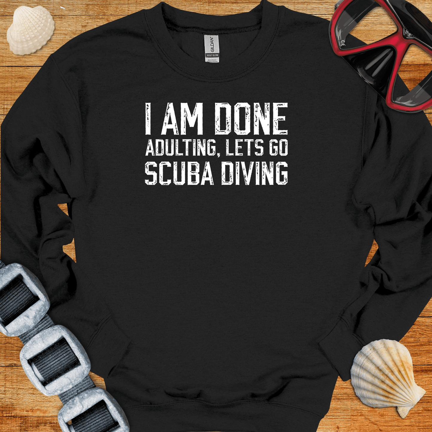crewneck S / Black I Am Done Adulting Crewneck