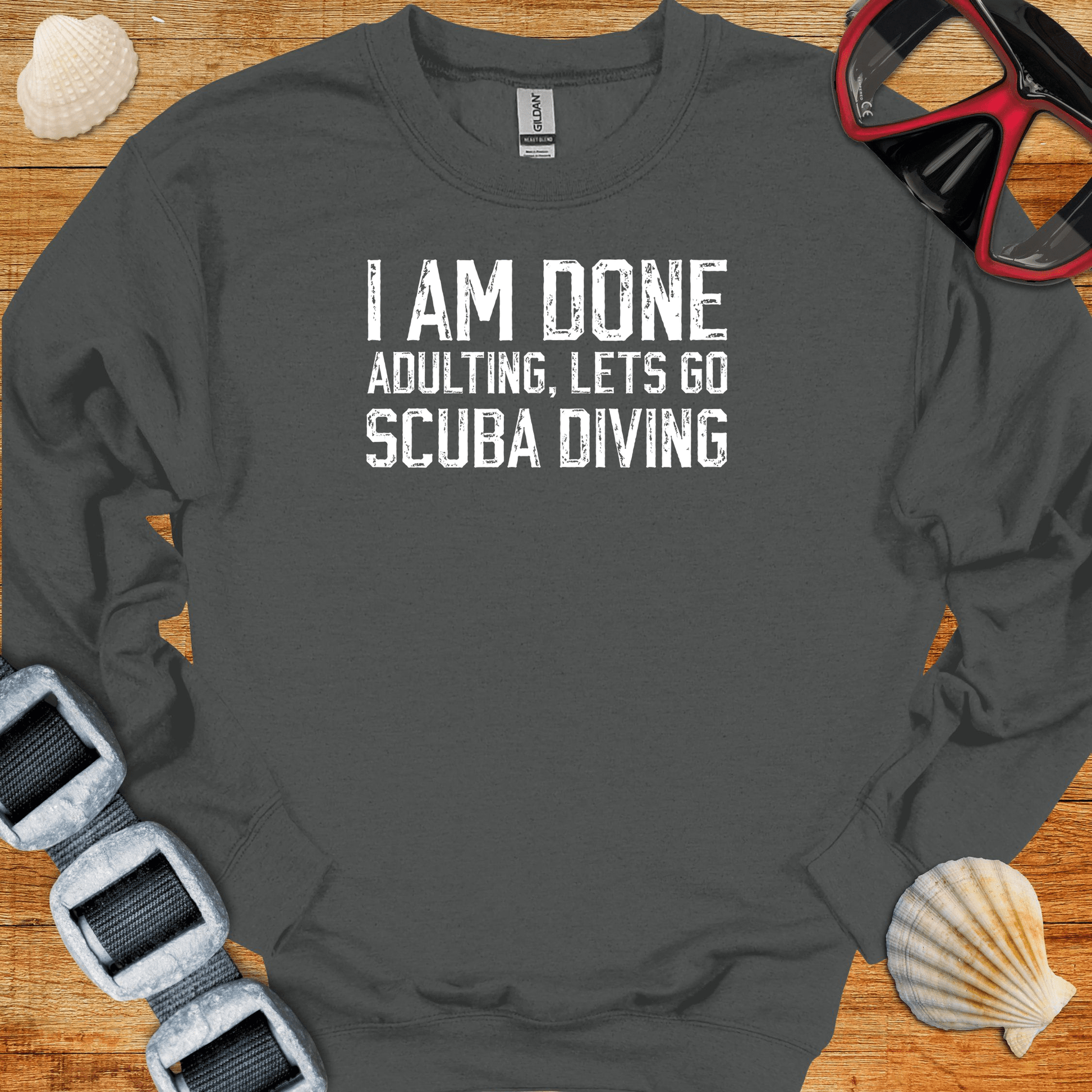 crewneck S / Charcoal I Am Done Adulting Crewneck