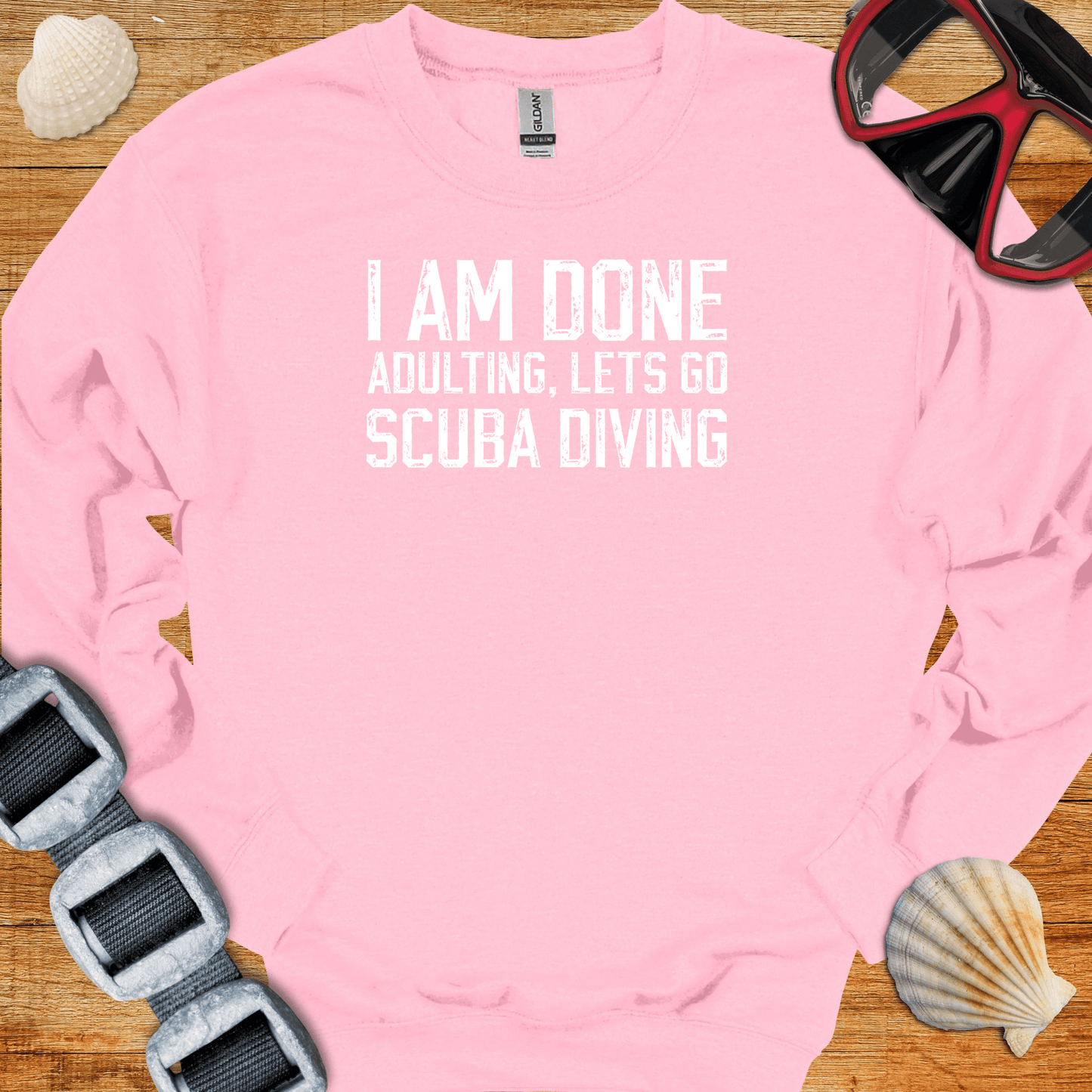 crewneck S / Light Pink I Am Done Adulting Crewneck