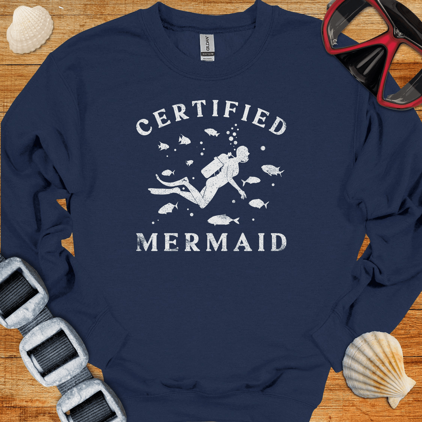 crewneck S / Navy Certified Mermaid Crewneck