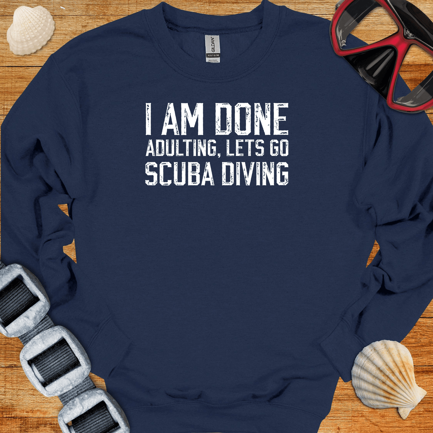 crewneck S / Navy I Am Done Adulting Crewneck