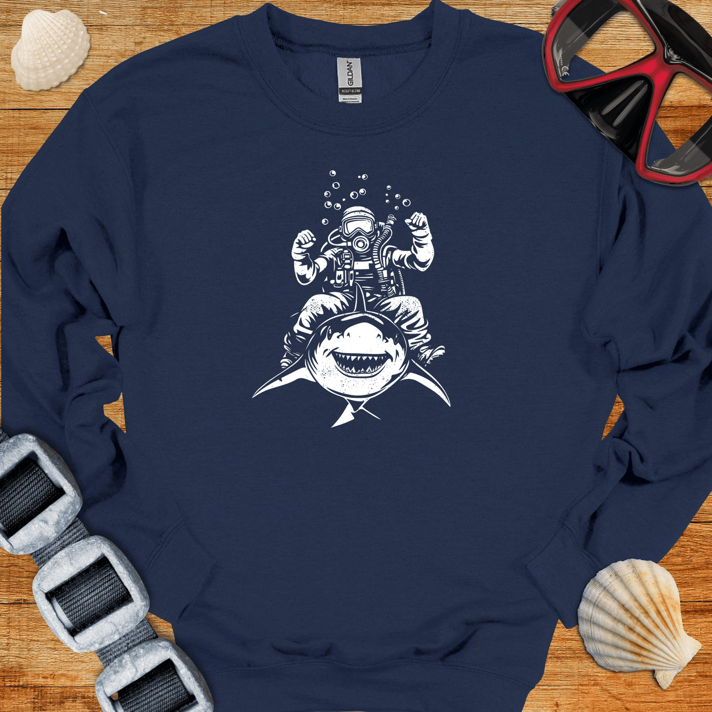 crewneck S / Navy Shark Rider Crewneck