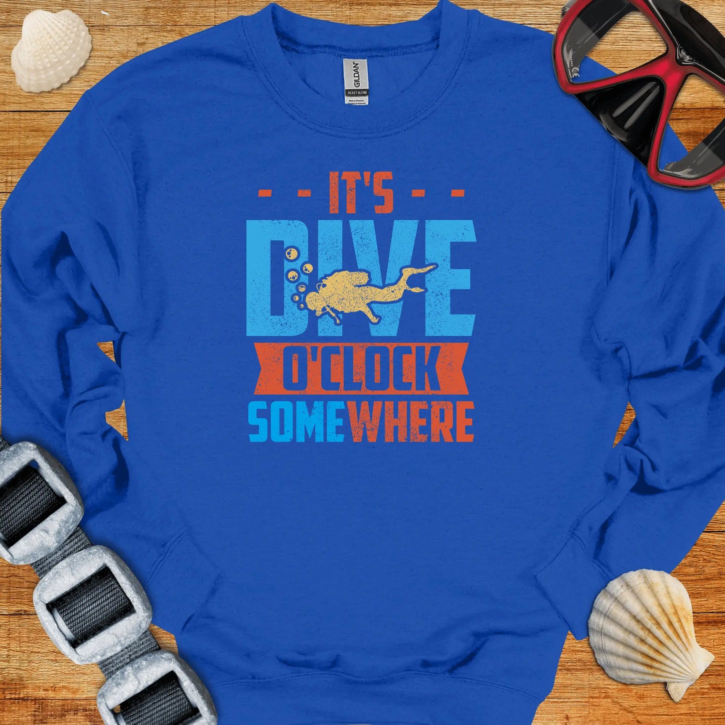 crewneck S / Royal Dive O'Clock Somewhere Crewneck