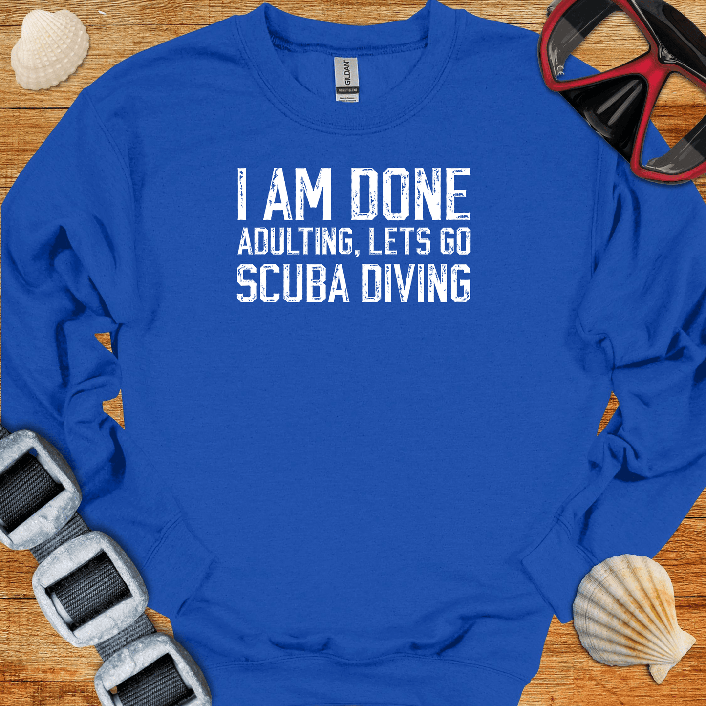 crewneck S / Royal I Am Done Adulting Crewneck