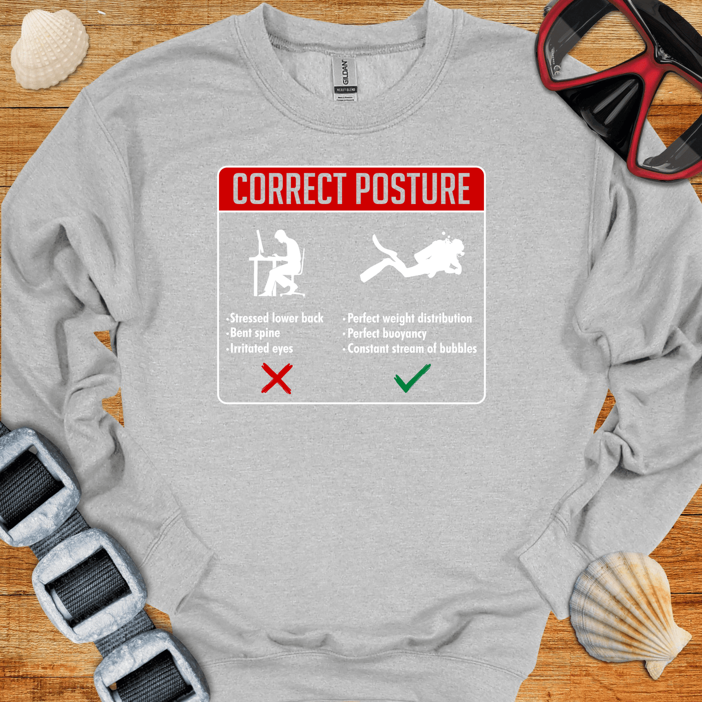 crewneck S / Sport Grey Correct Posture Crewneck