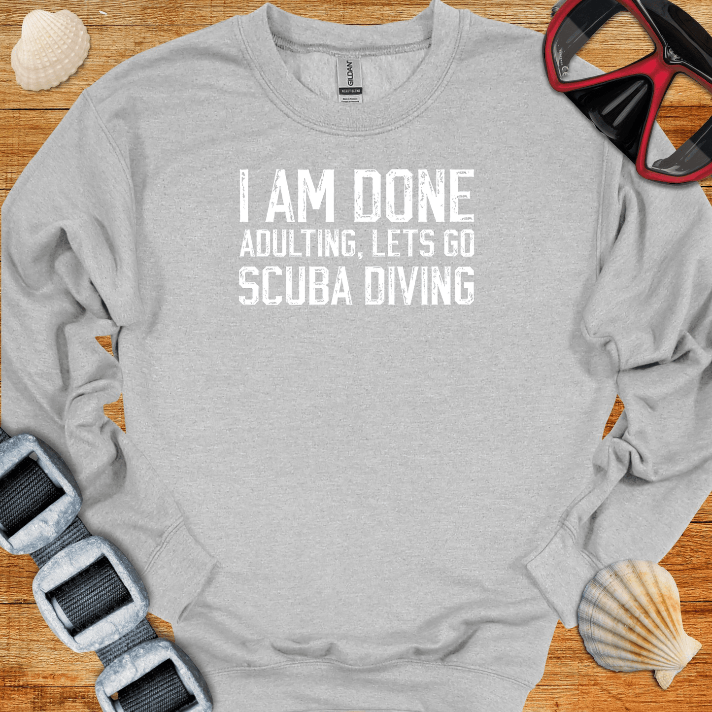 crewneck S / Sport Grey I Am Done Adulting Crewneck