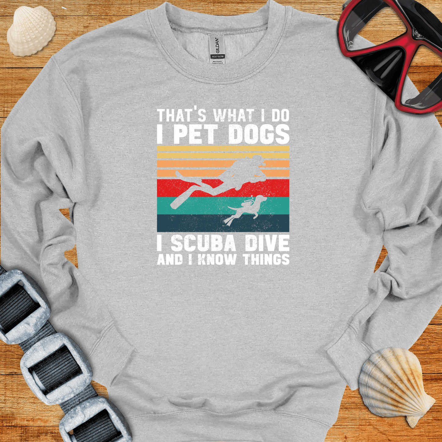 crewneck S / Sport Grey Scuba and Dogs Crewneck