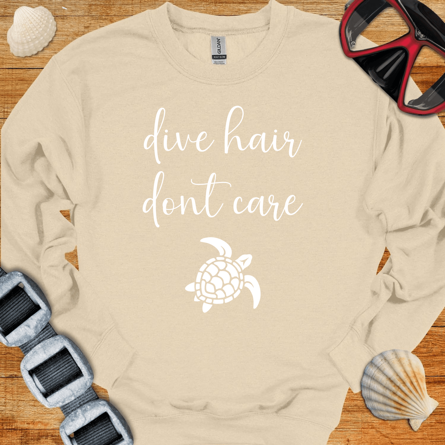crewneck Sand / S Dive Hair Dont Care Crewneck