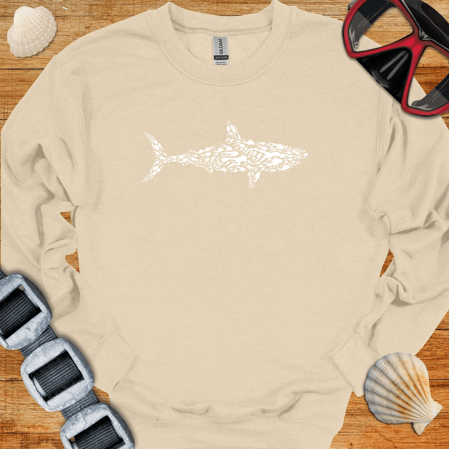 crewneck Sand / S Diver Shark Crewneck