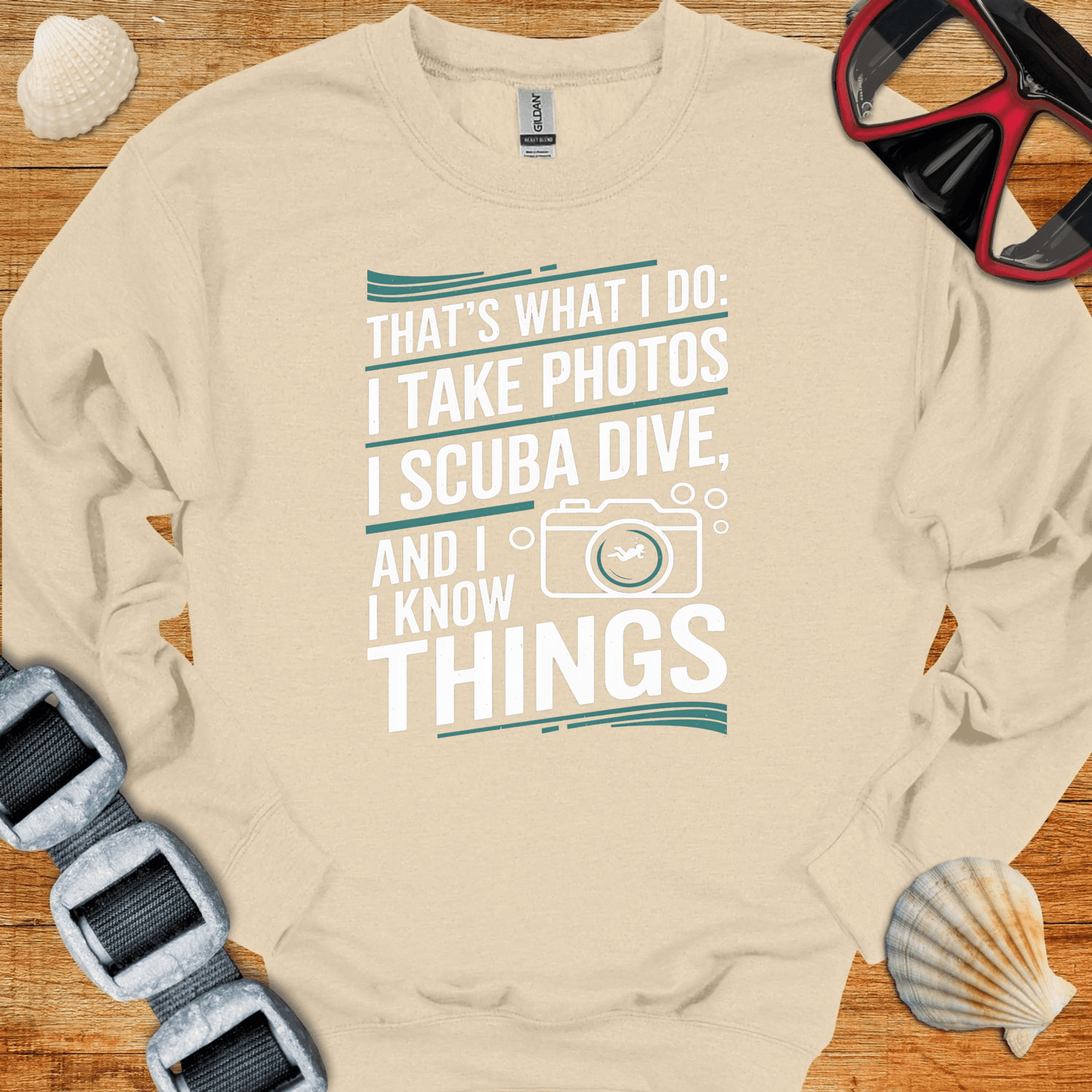 crewneck Sand / S Do Photos & Scuba Crewneck