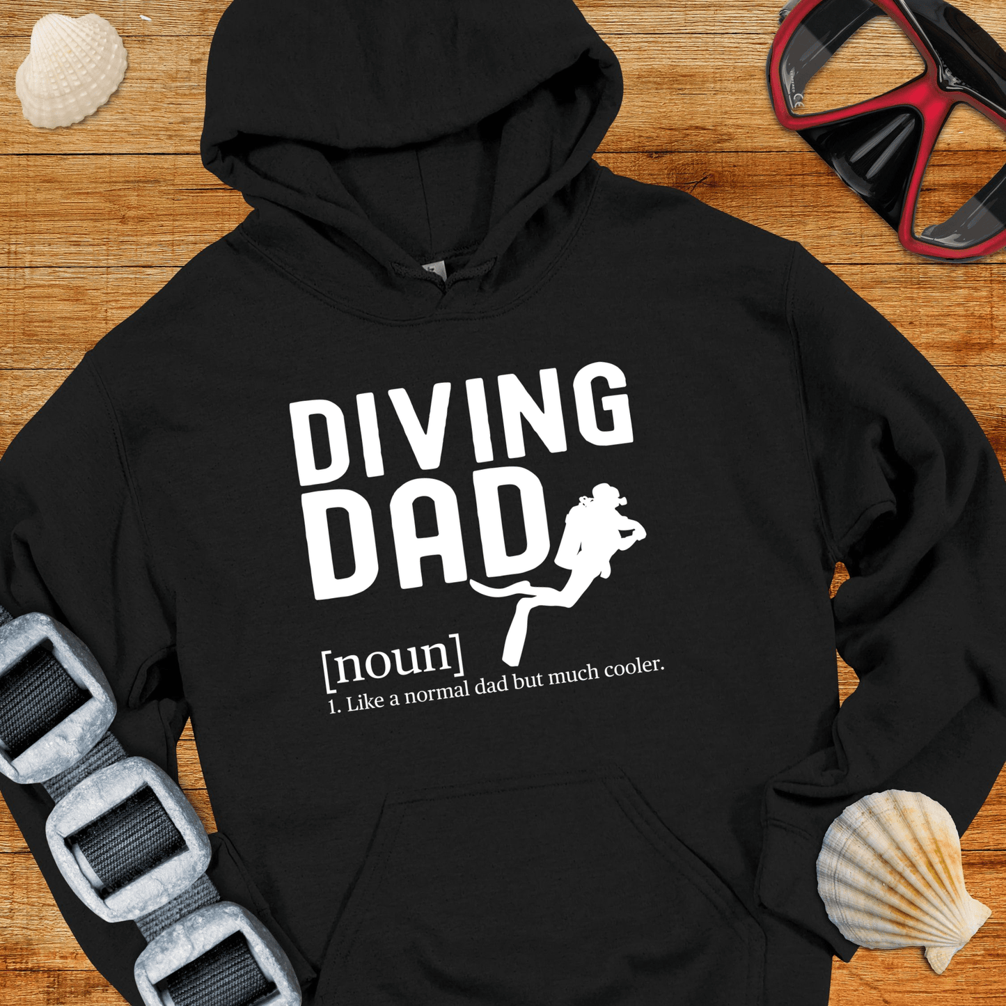 Hoodie Black / S Cool Diving Dad Hoodie