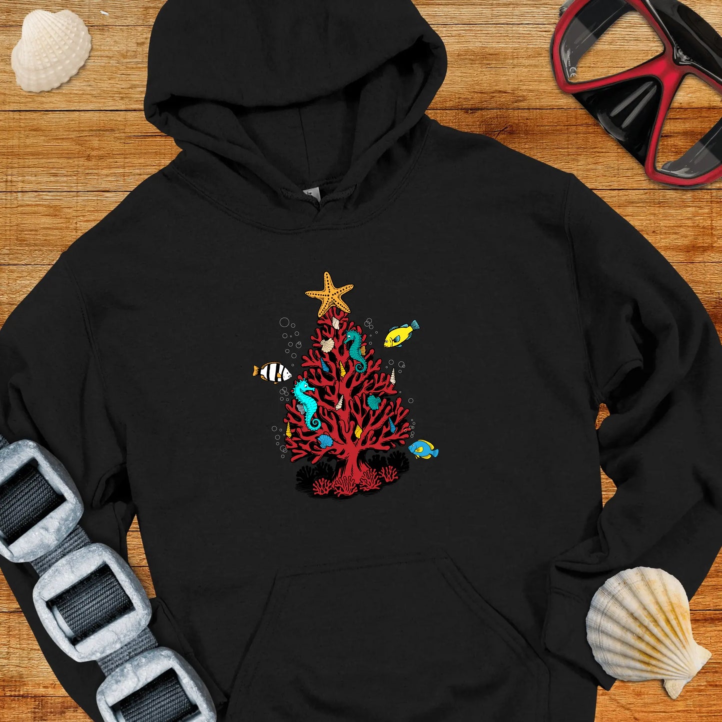 Hoodie Black / S Xmas Dive Tree Hoodie