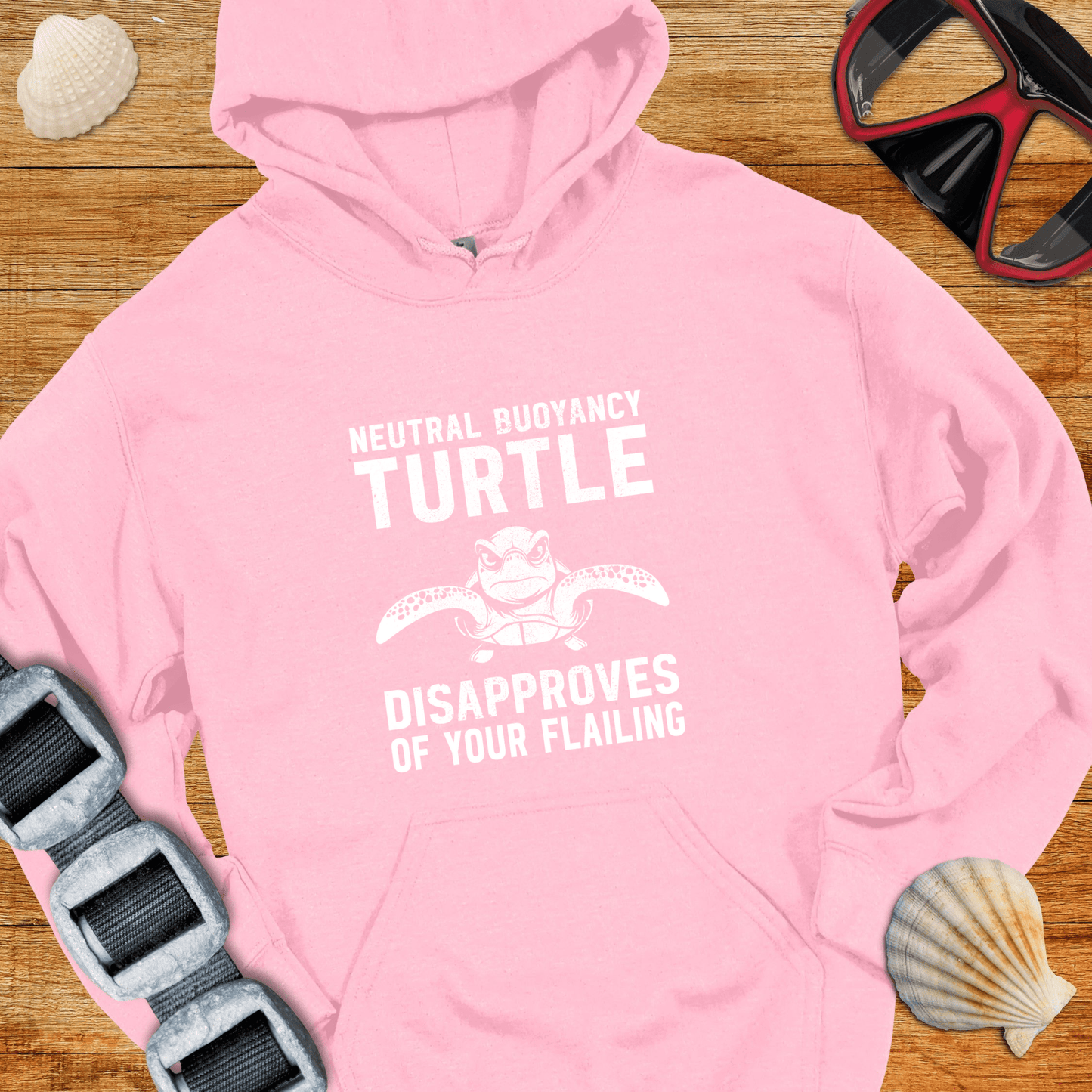 Hoodie Light Pink / S Neutral Buoyancy Turtle Hoodie