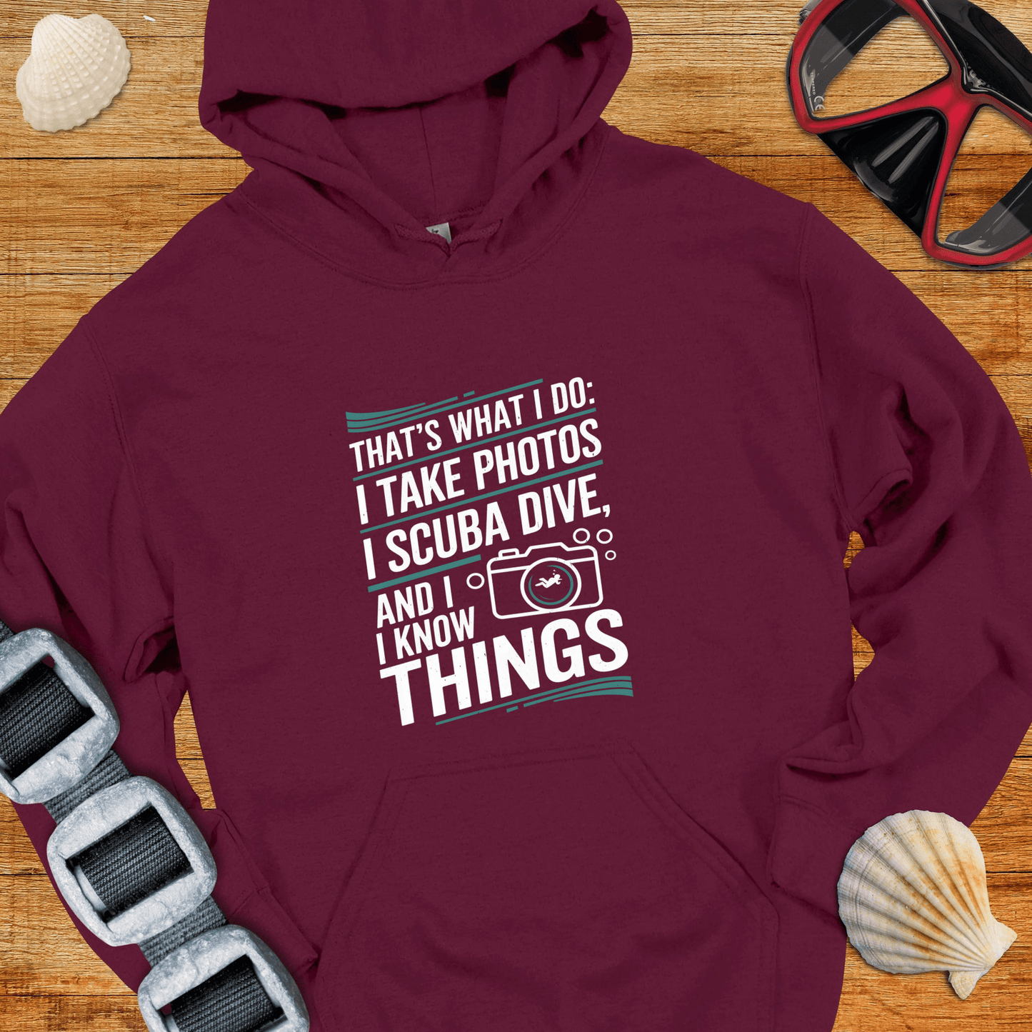Hoodie Maroon / S Do Photos & Scuba Hoodie