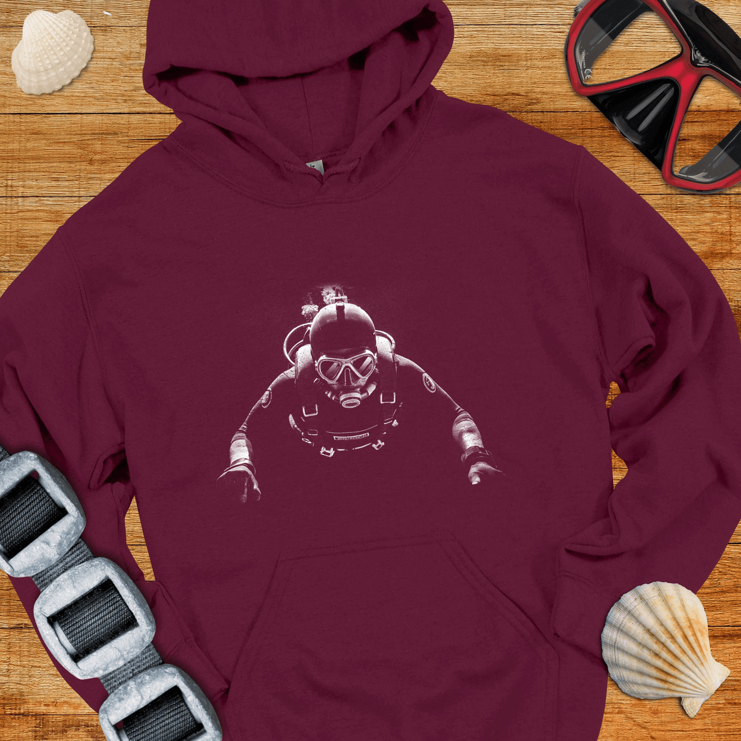 Hoodie Maroon / S Night Dive Hoodie
