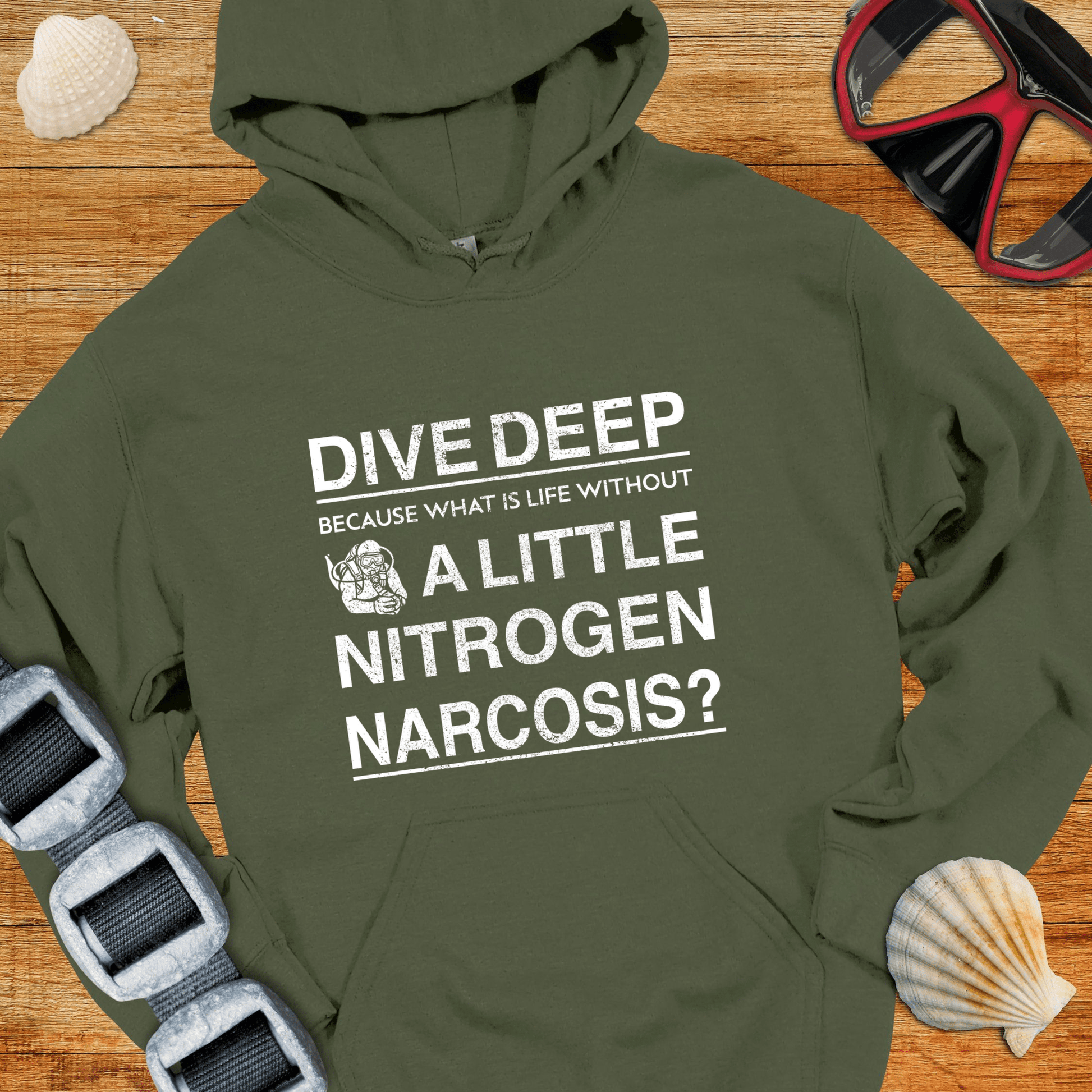 Hoodie Military Green / S A Little Narcosis Hoodie