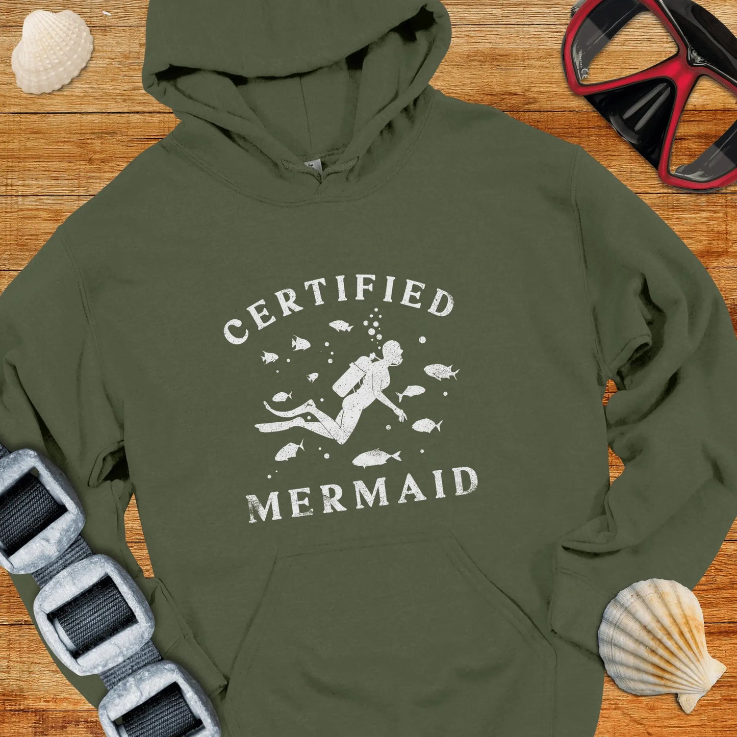 Hoodie Military Green / S Certified Mermaid Hoodie