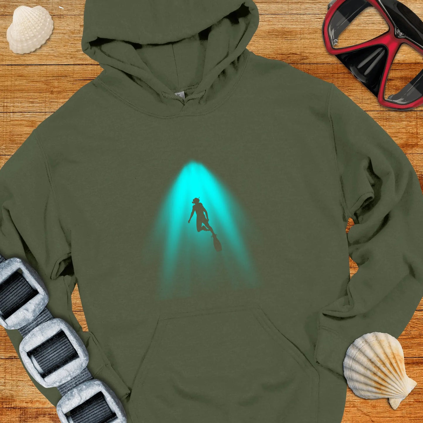 Hoodie Military Green / S See The Light Hoodie
