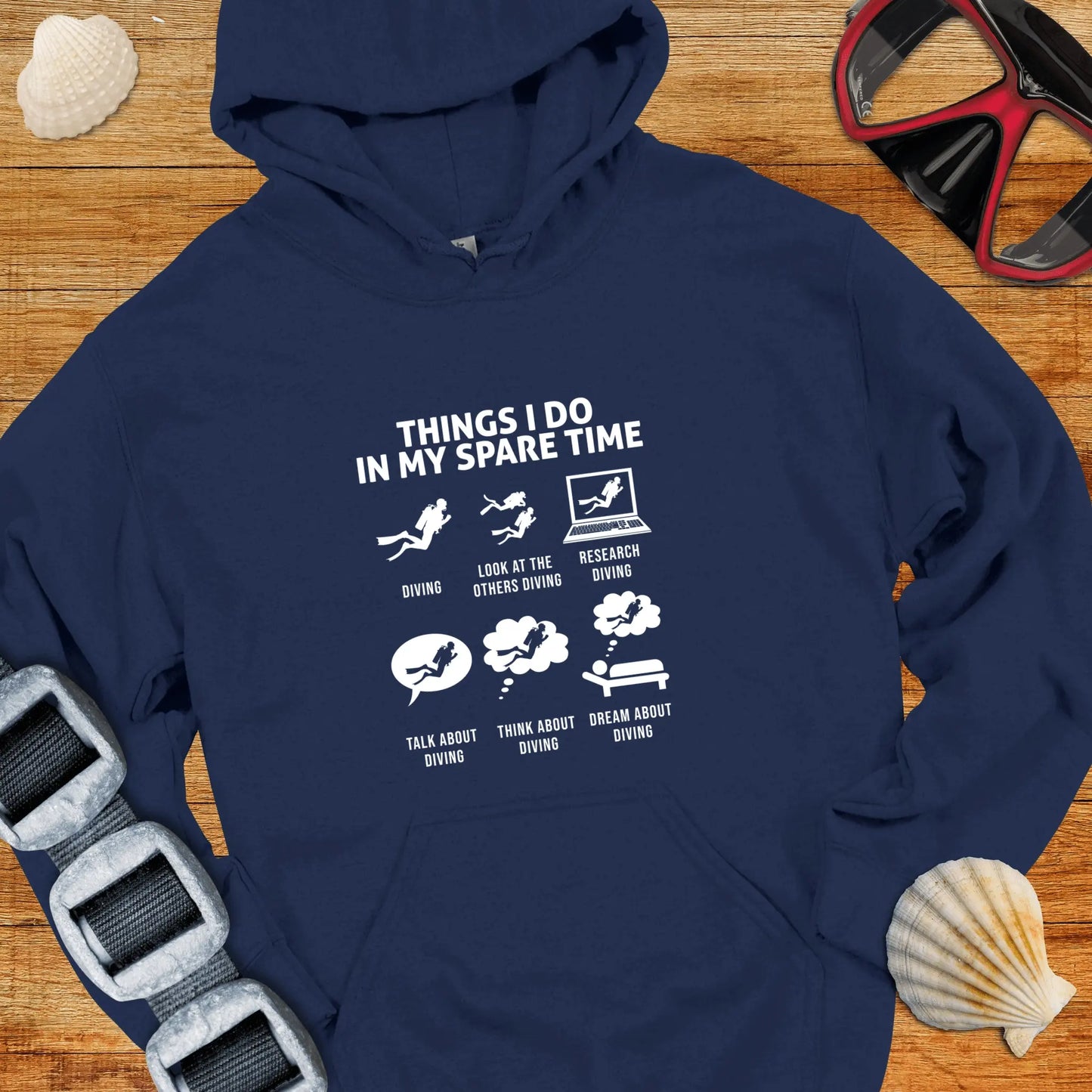 Hoodie Navy / S Dive Things I Do Hoodie