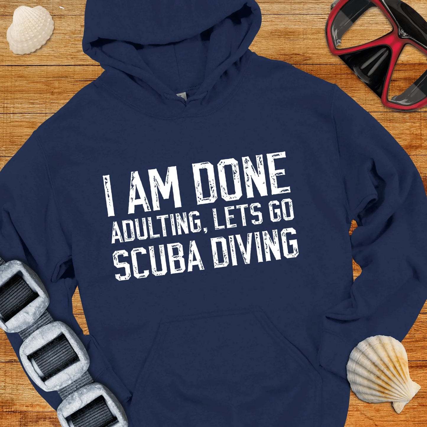 Hoodie Navy / S I Am Done Adulting Hoodie