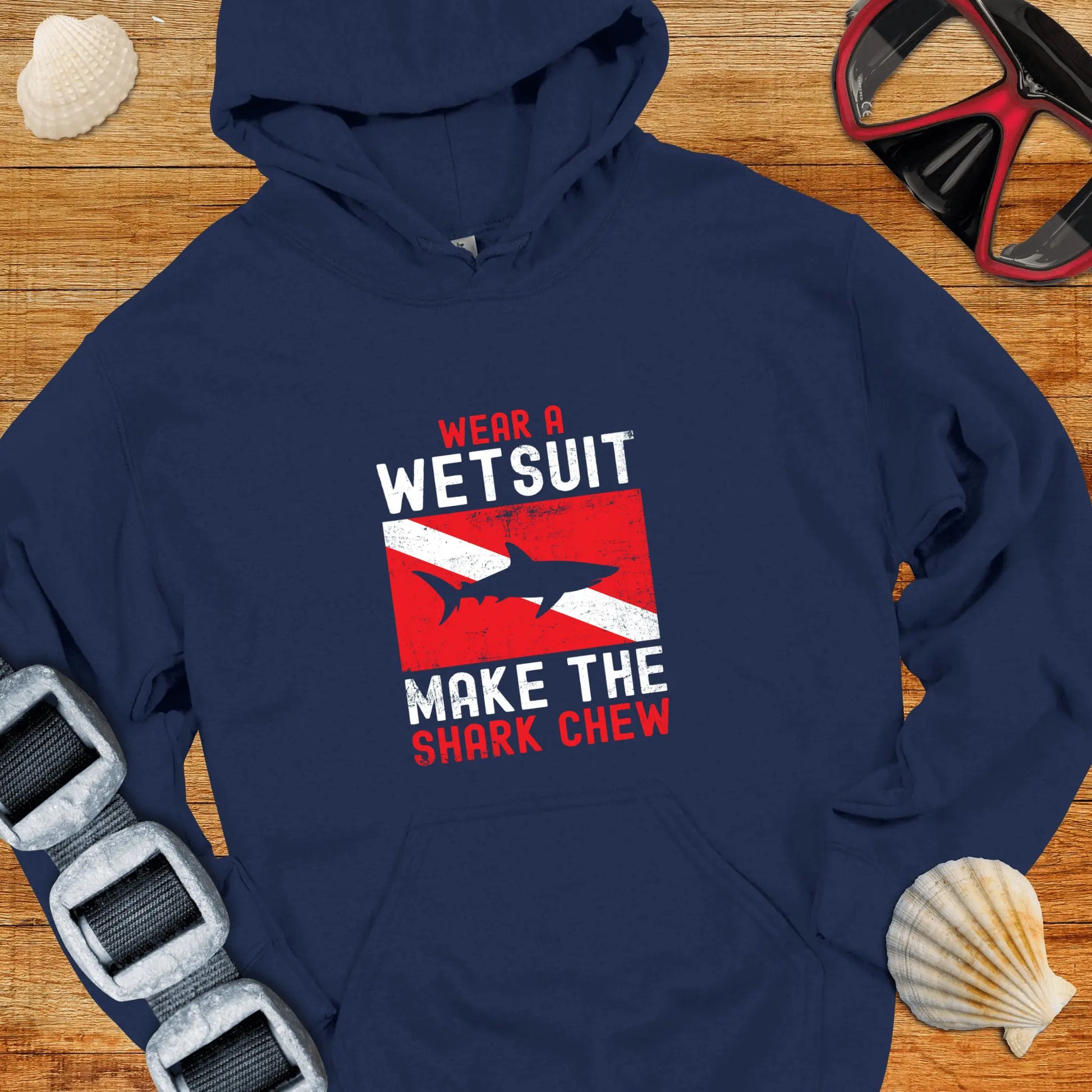 Hoodie Navy / S Make The Shark Chew Hoodie