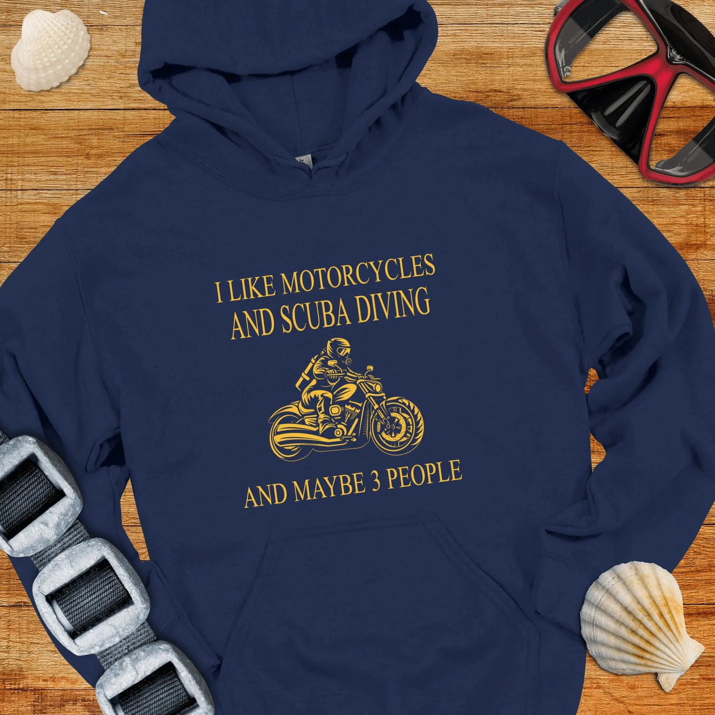 Hoodie Navy / S Motorcycles & Scuba Hoodie