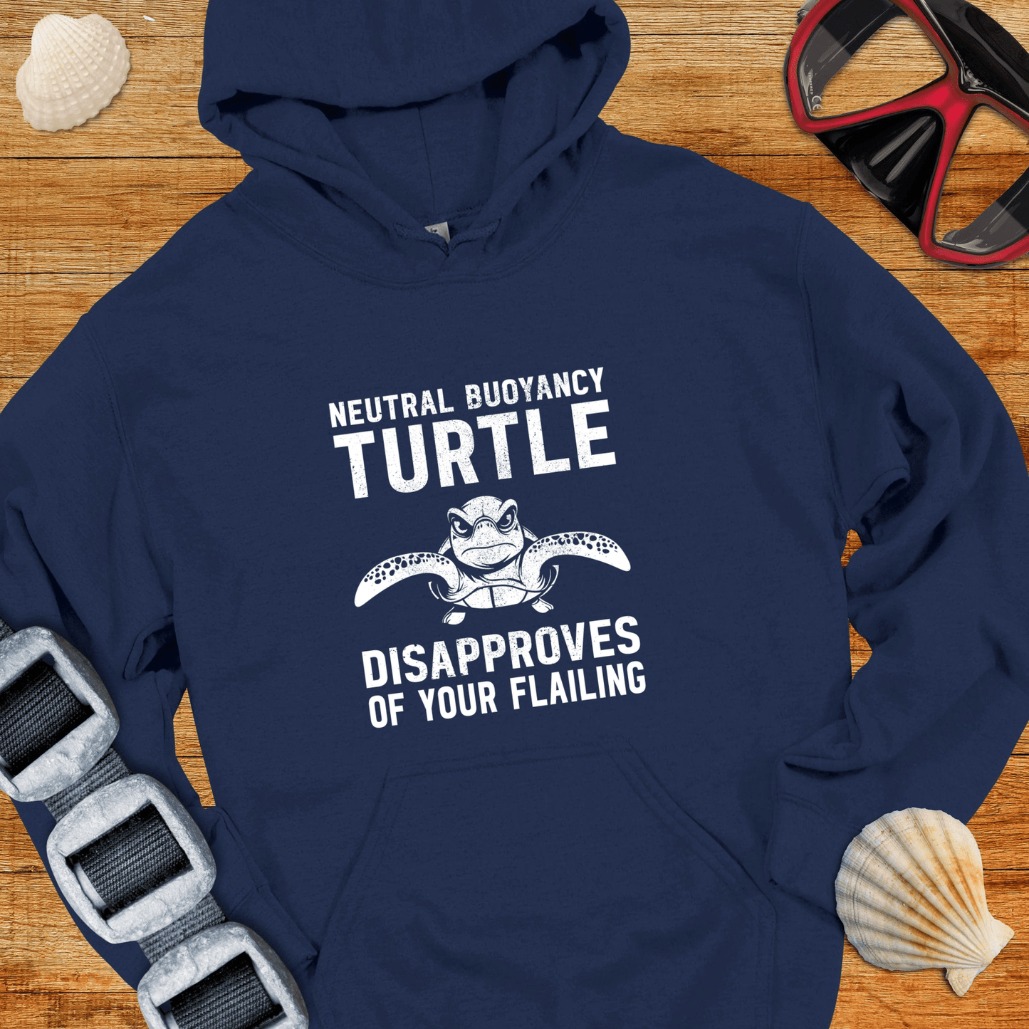 Hoodie Navy / S Neutral Buoyancy Turtle Hoodie