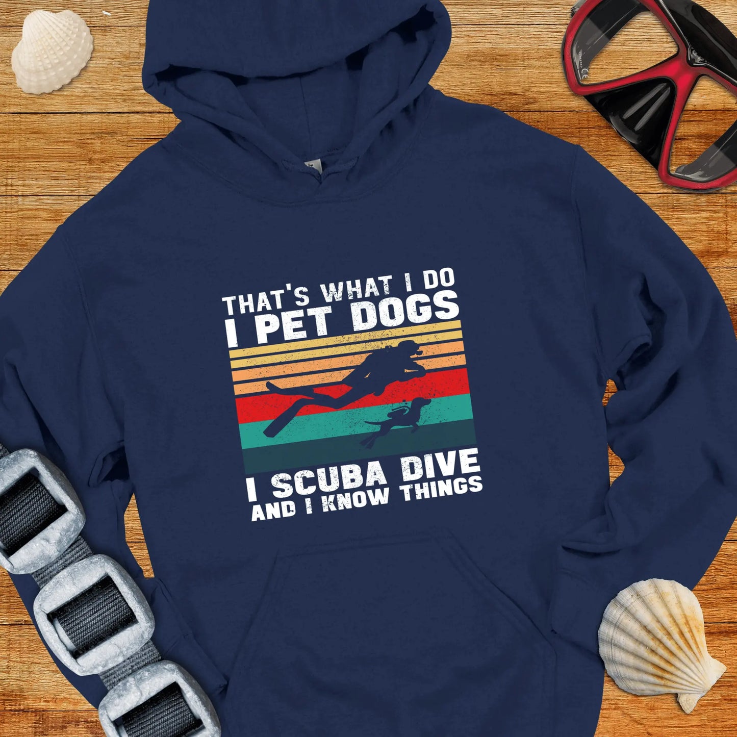 Hoodie Navy / S Scuba and Dogs Hoodie