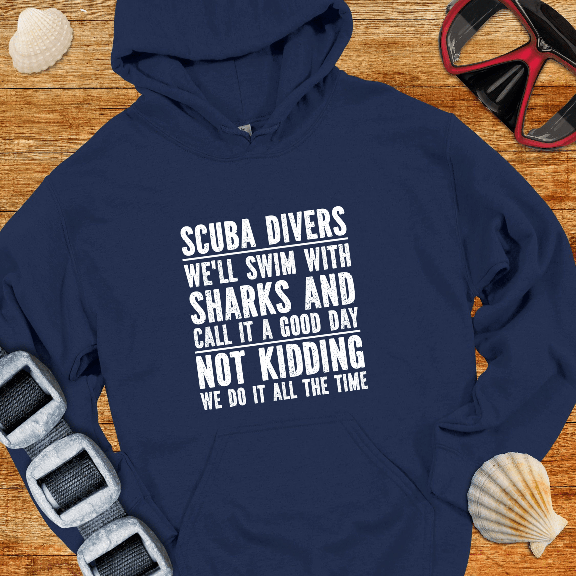 Hoodie Navy / S Swim With Sharks Hoodie