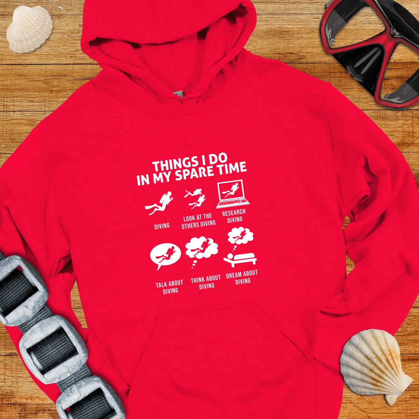 Hoodie Red / S Dive Things I Do Hoodie