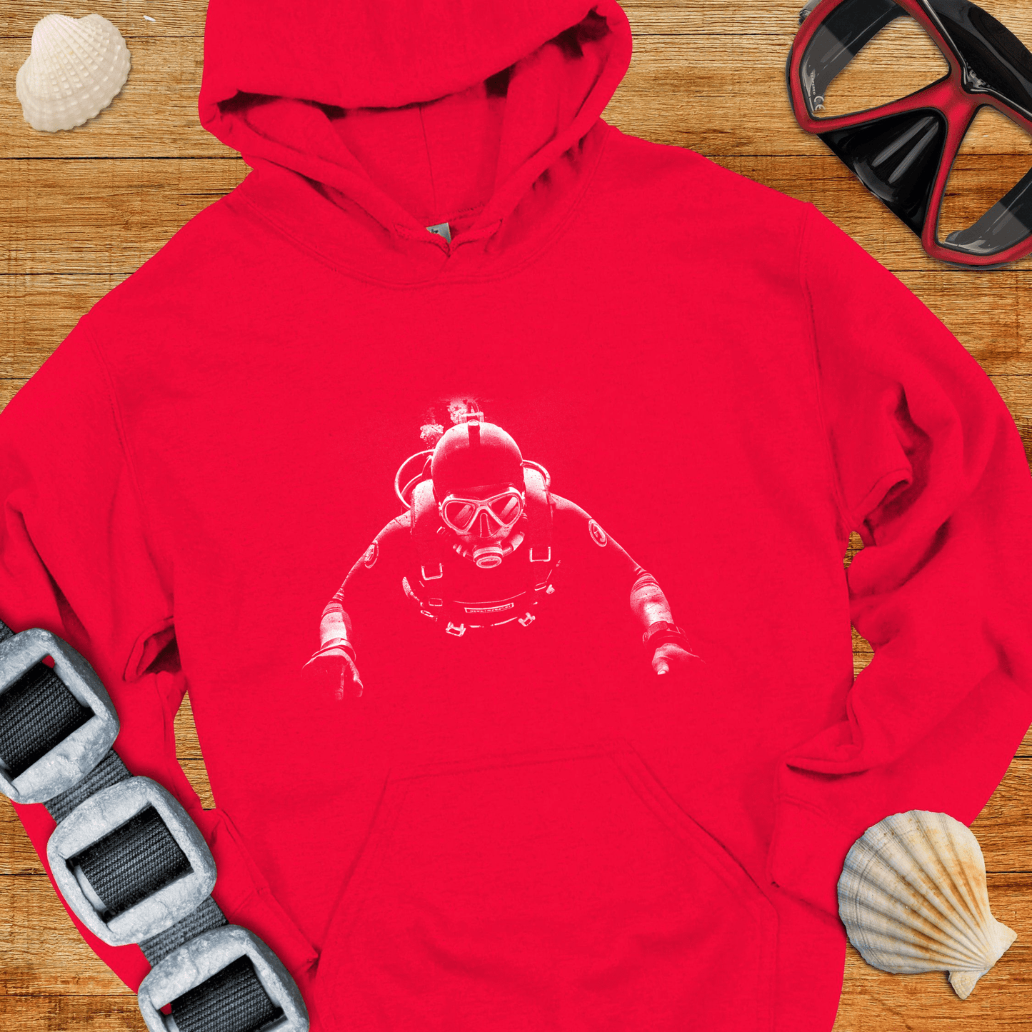 Hoodie Red / S Night Dive Hoodie