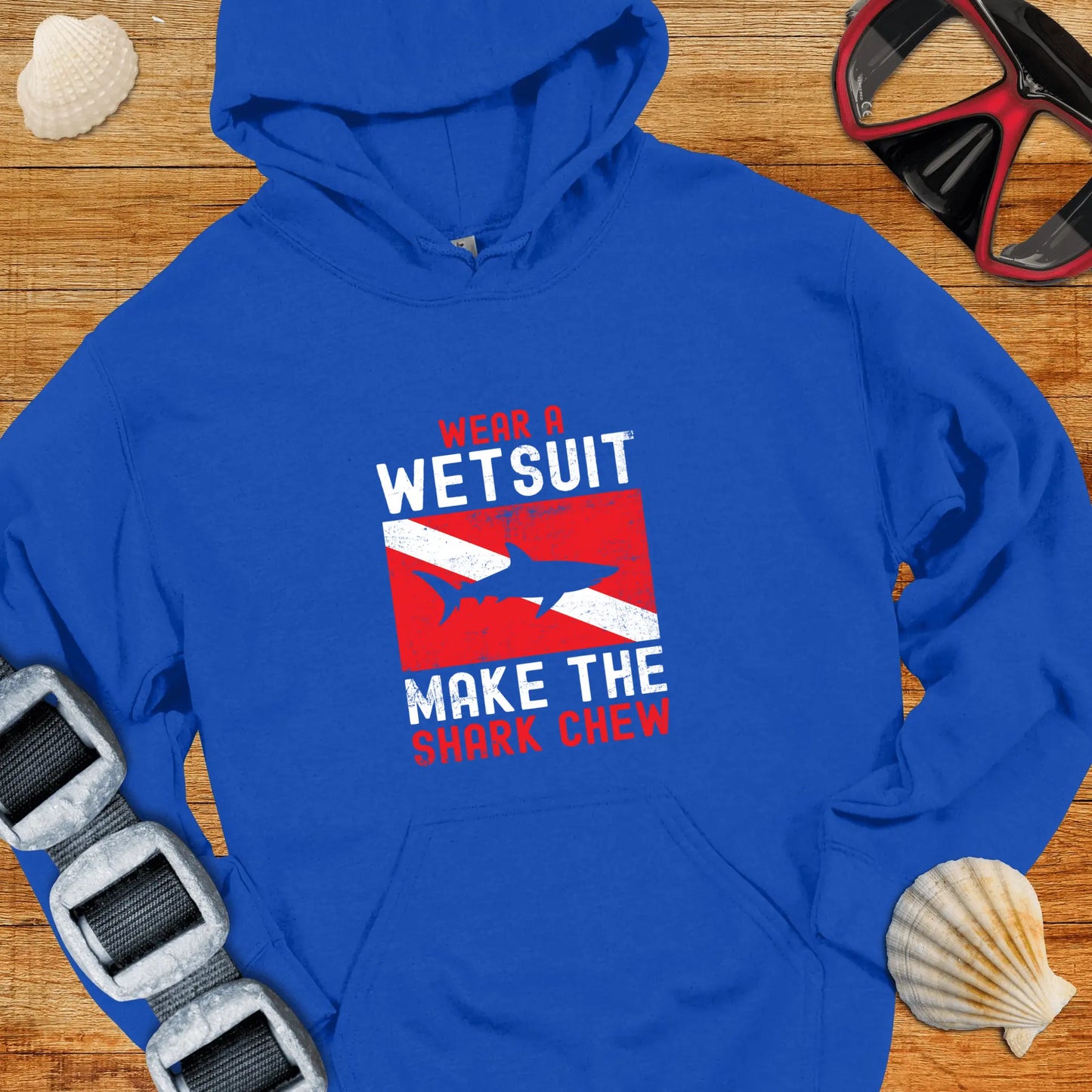 Hoodie Royal / S Make The Shark Chew Hoodie