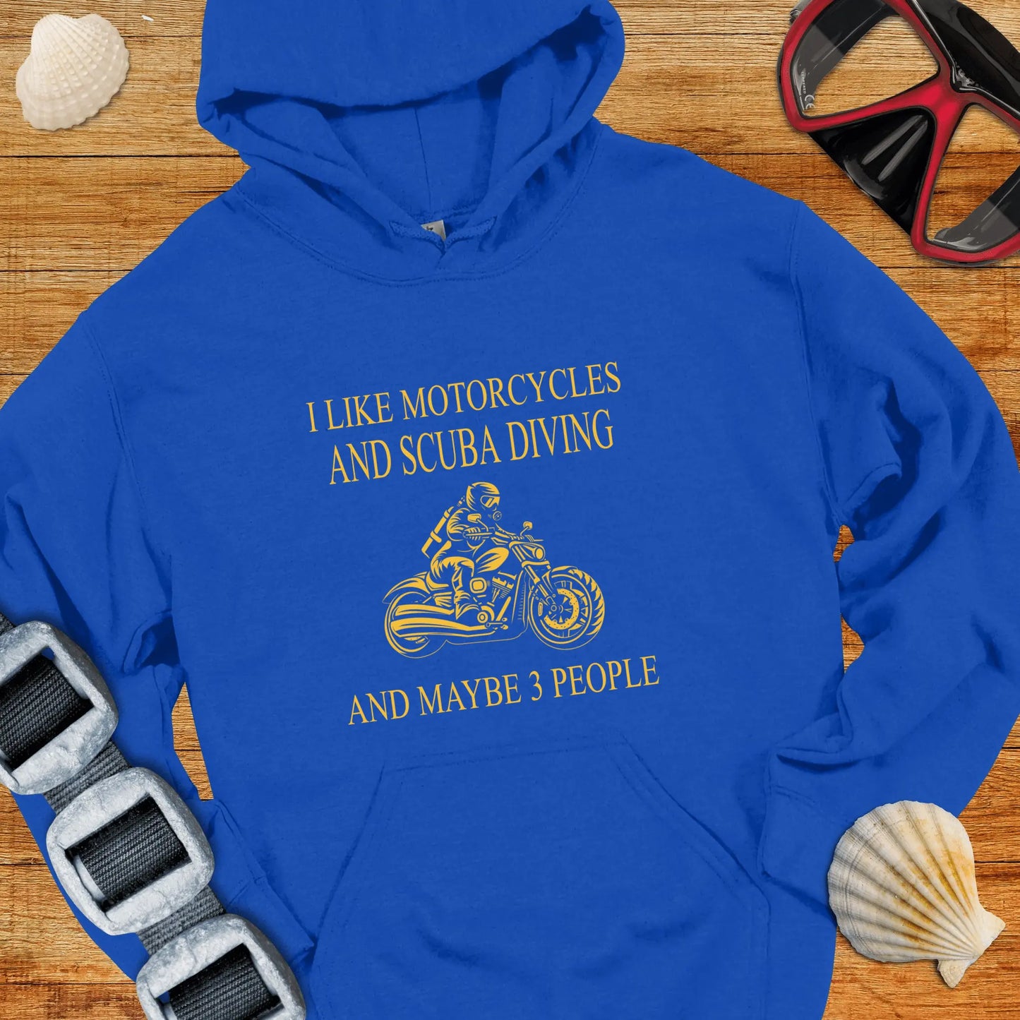 Hoodie Royal / S Motorcycles & Scuba Hoodie