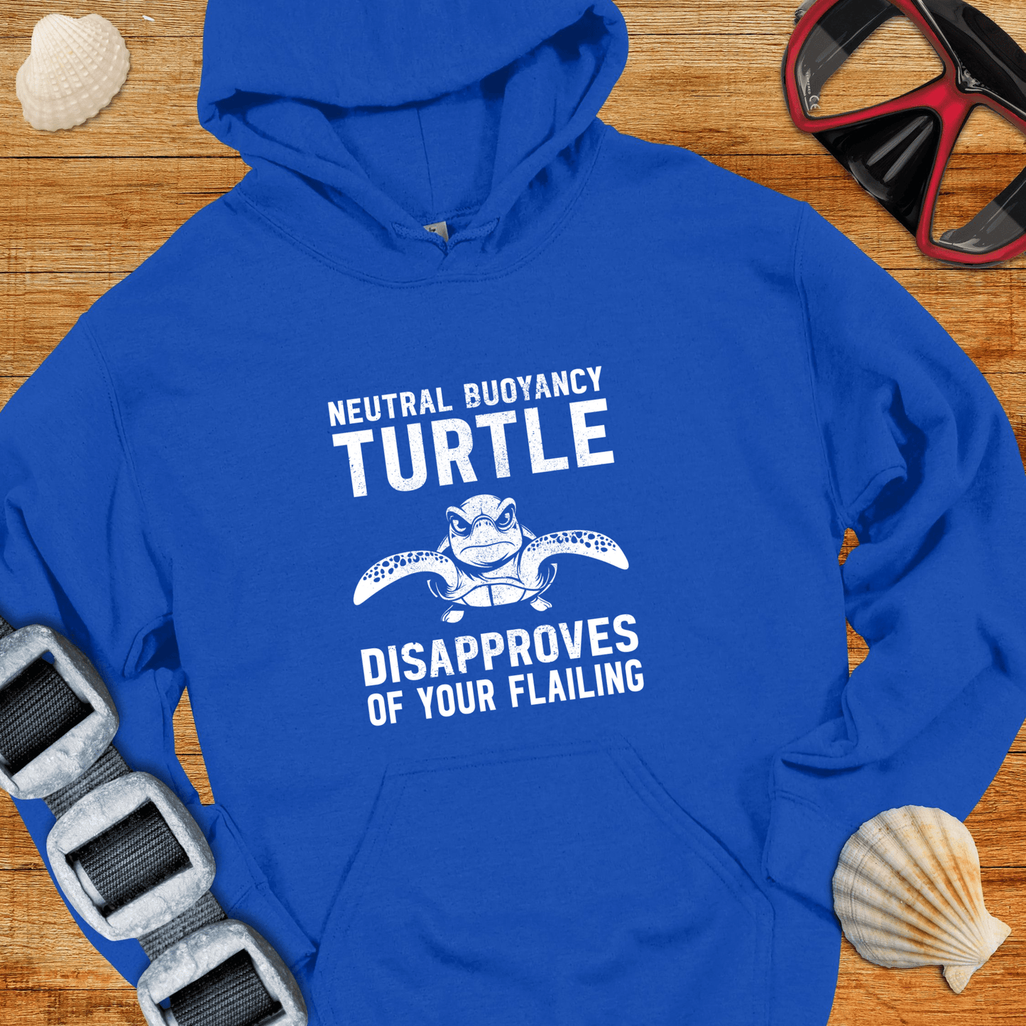 Hoodie Royal / S Neutral Buoyancy Turtle Hoodie