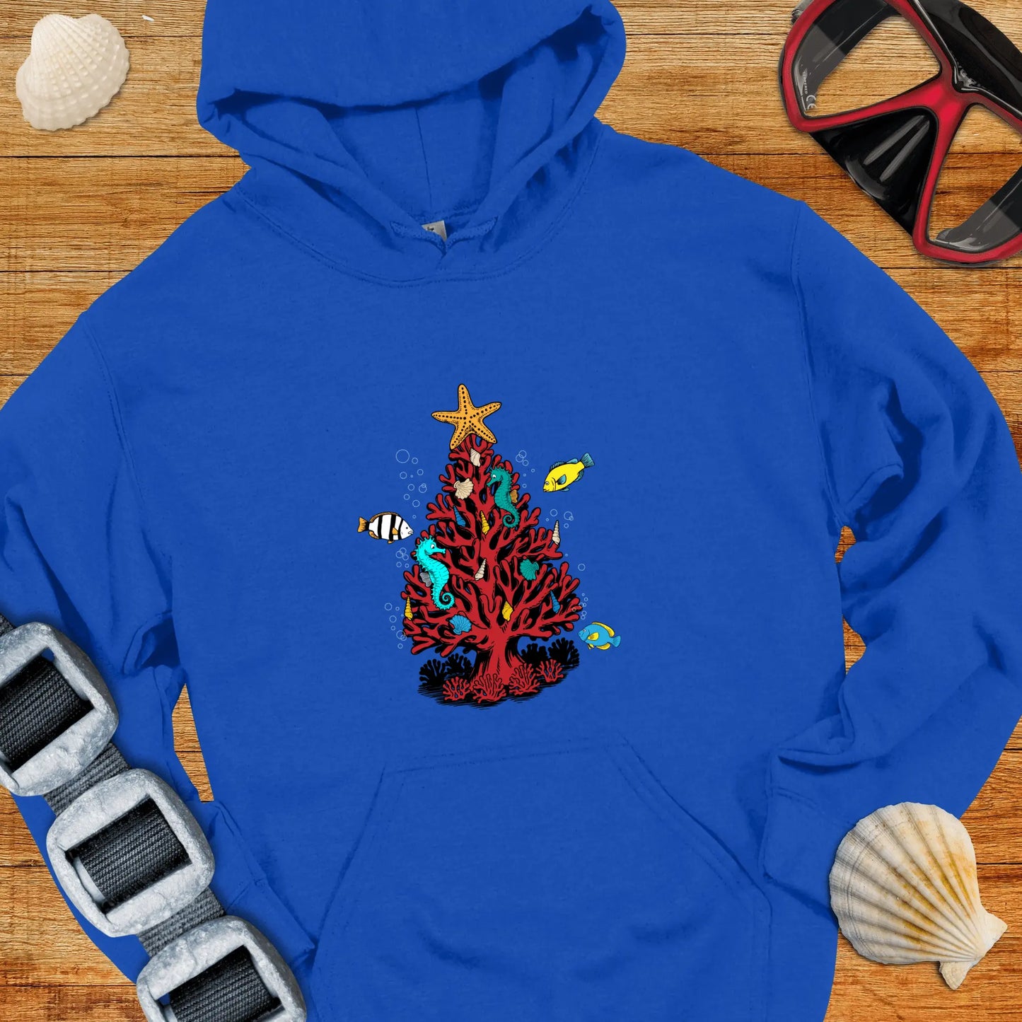 Hoodie Royal / S Xmas Dive Tree Hoodie