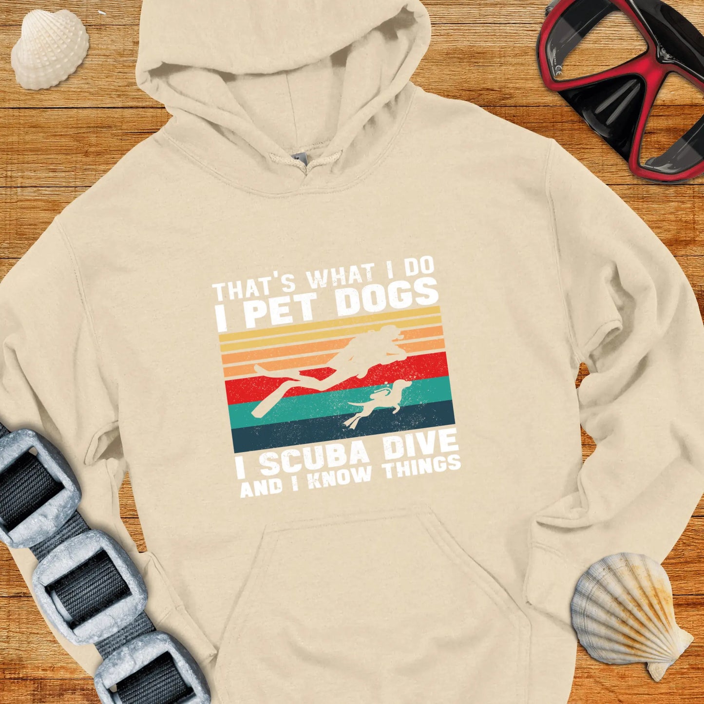 Hoodie Sand / S Scuba and Dogs Hoodie