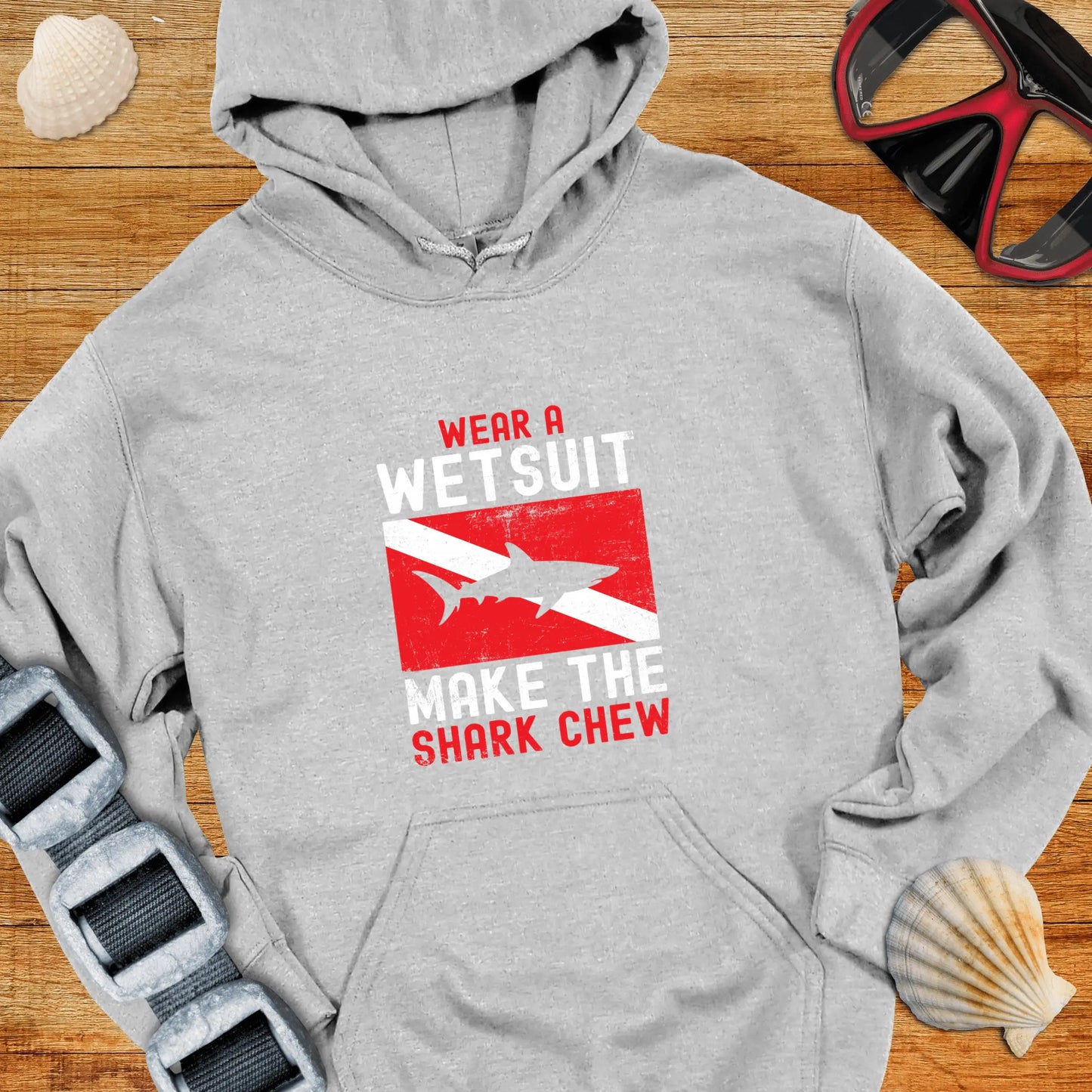 Hoodie Sport Grey / S Make The Shark Chew Hoodie