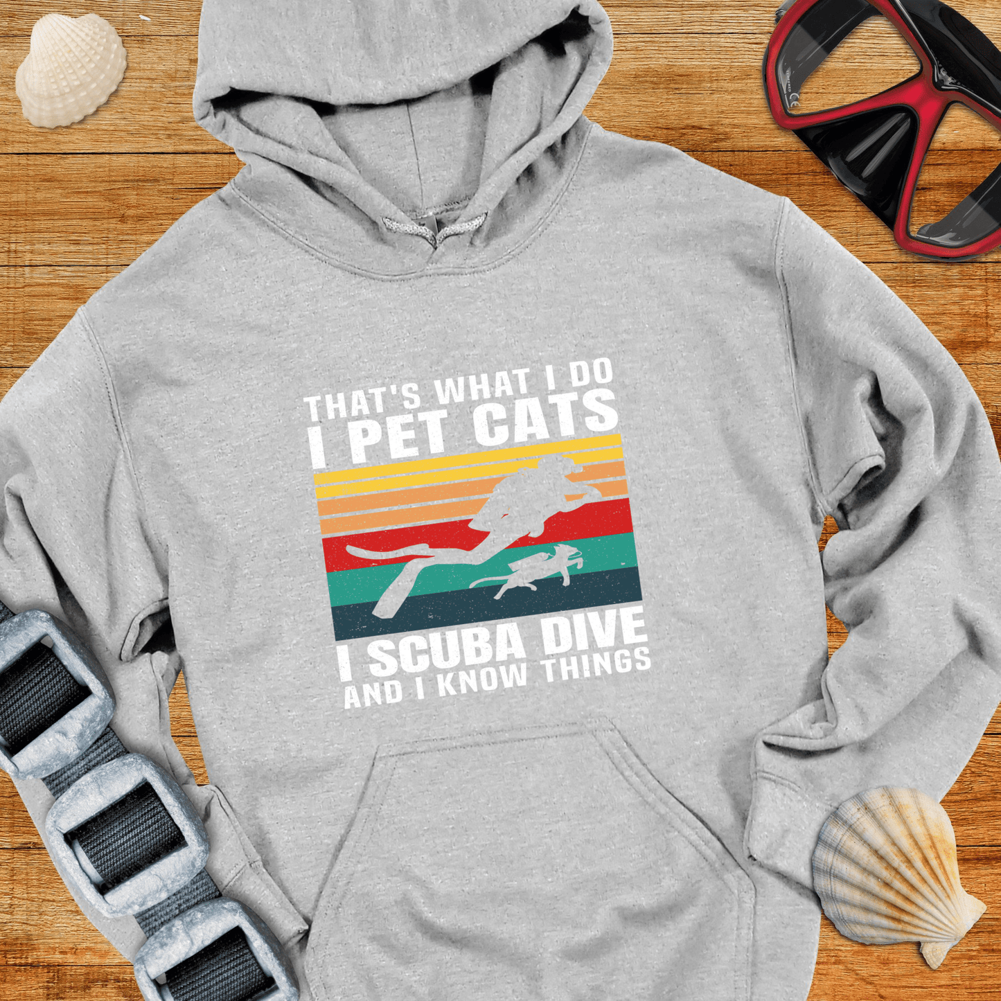 Hoodie Sport Grey / S Scuba and Cats Hoodie